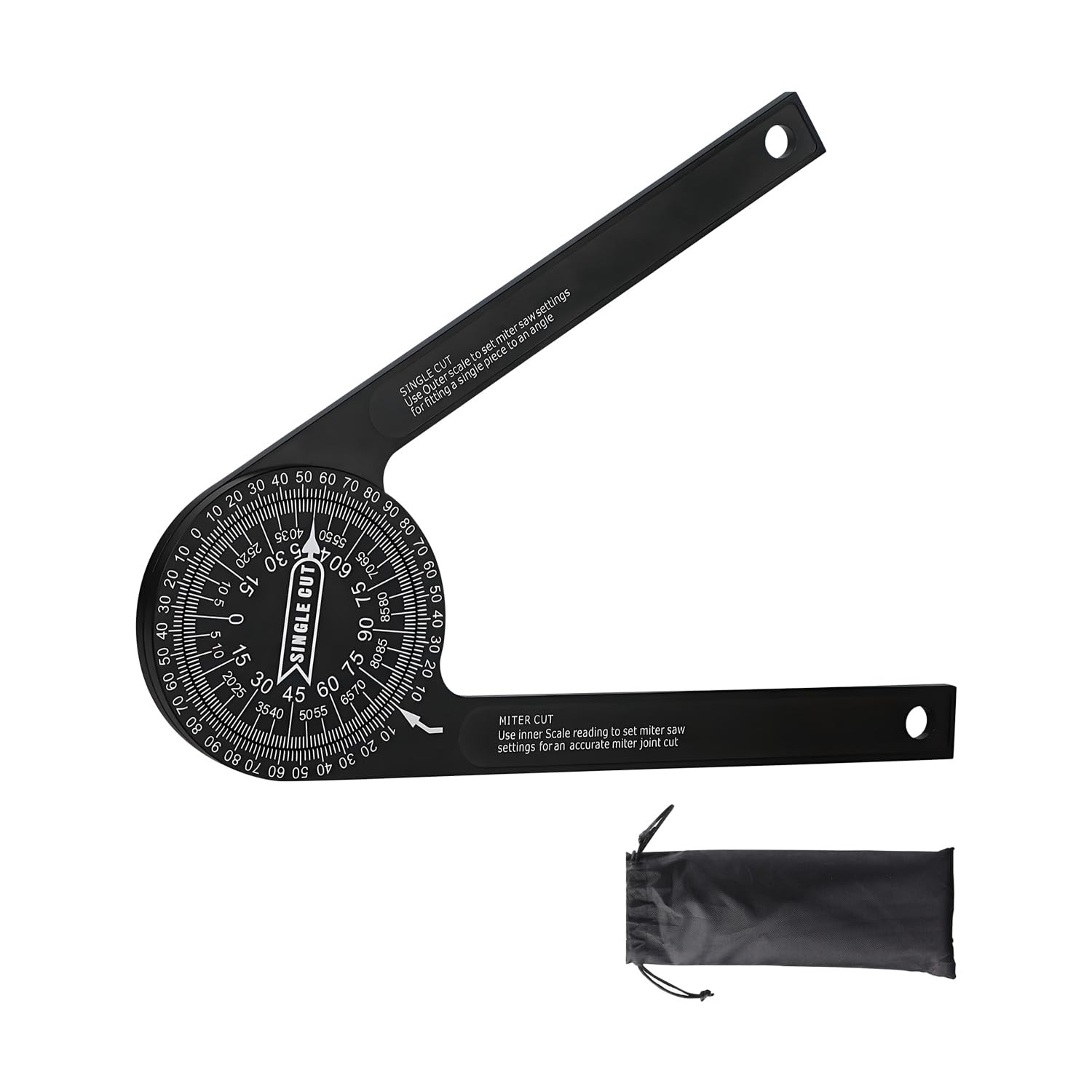 Aluminum Miter Saw Protractor，angle finder， 7-Inch Rust Proof Angle Finder Fe...