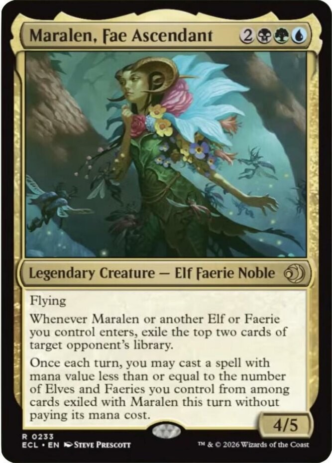x1 Maralen, Fae Ascendant - Foil R MTG Lorwyn Eclipsed M/NM, English