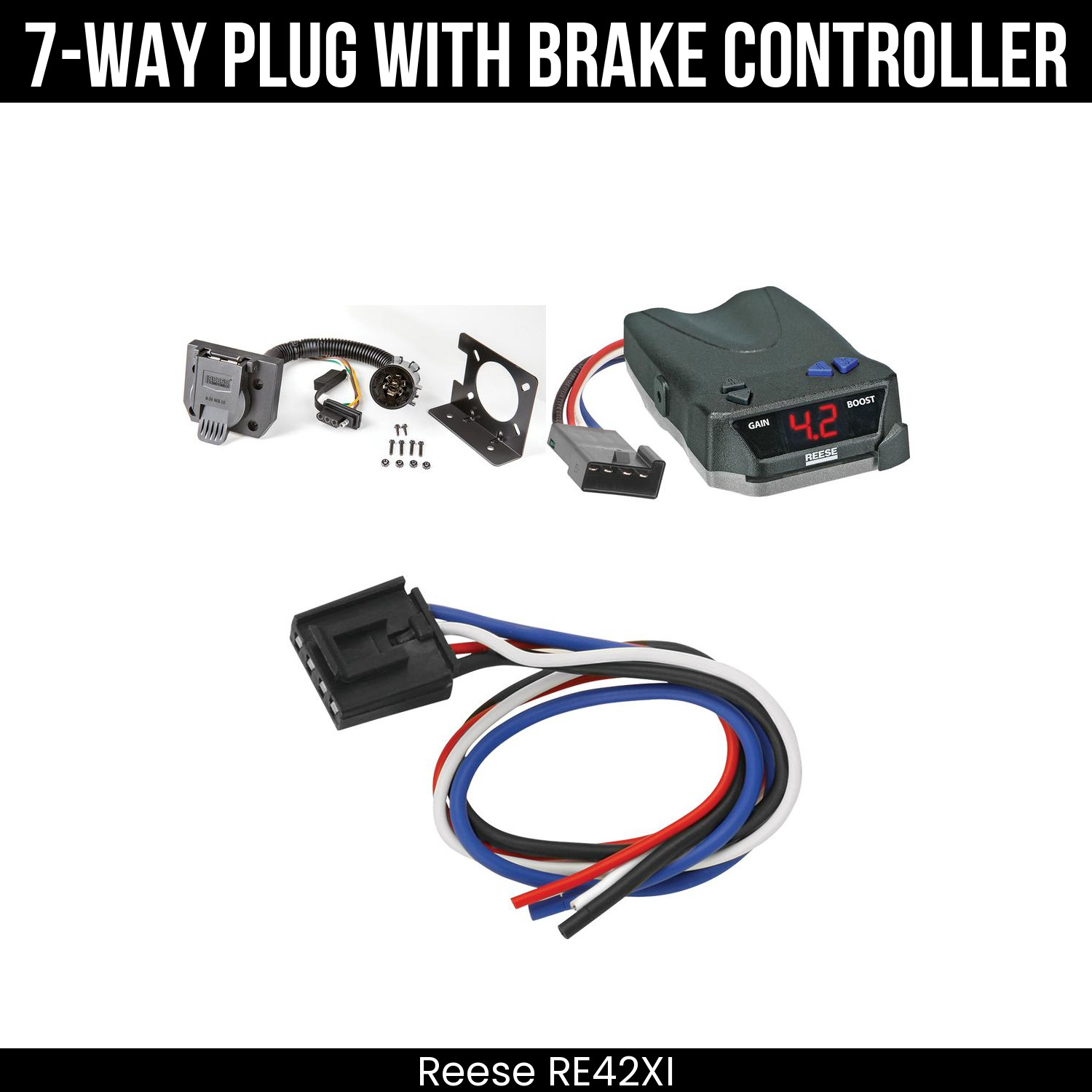 Reese RV 7-Way Wire Brake Control For 18-23 Traverse 24-25 Limited 18-25 Enclave