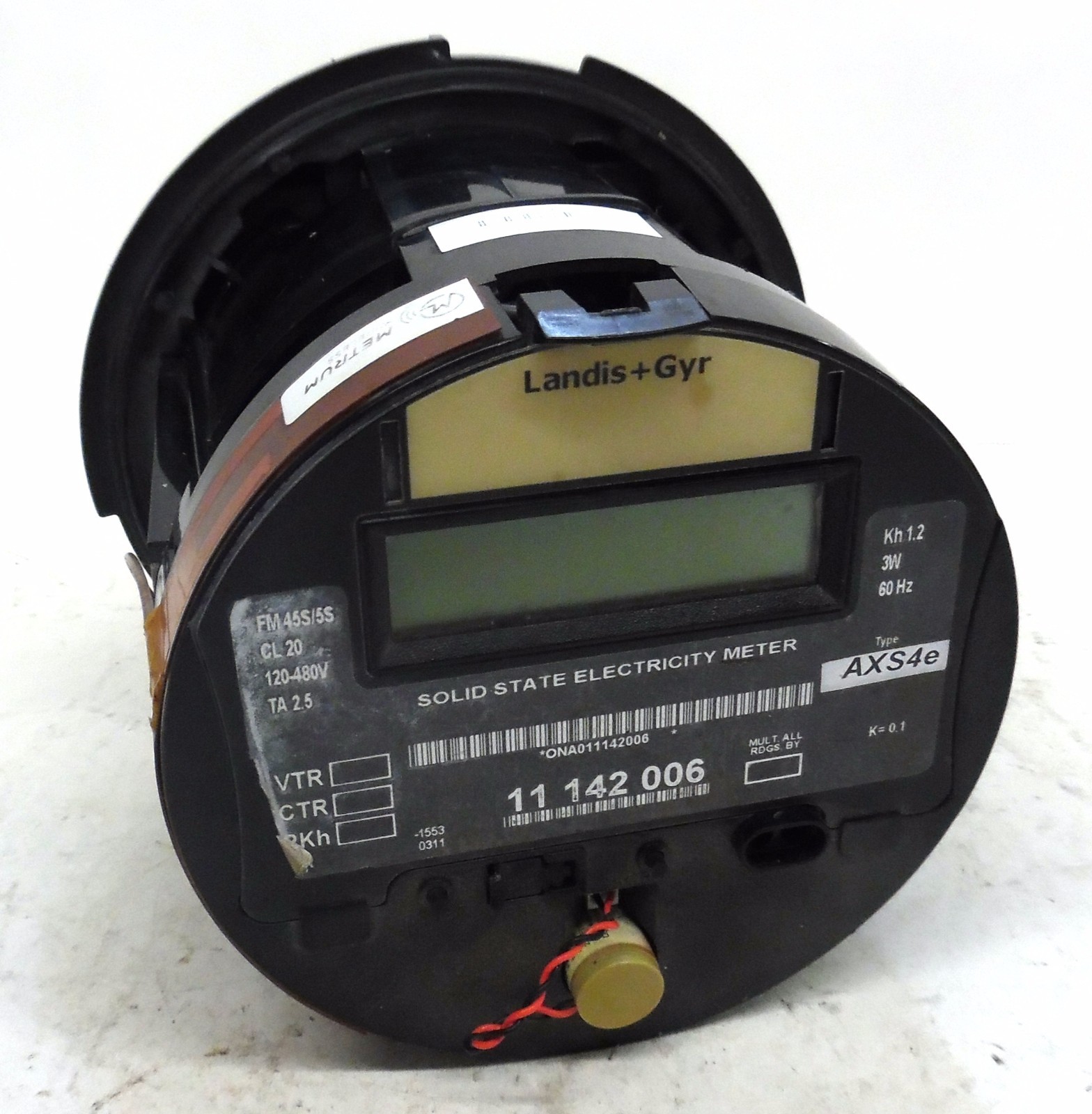 LANDIS+GYR SOLID STAT ELECTRICITY METER AXS4e, FM 45S/S5, 120-480 VOLTS