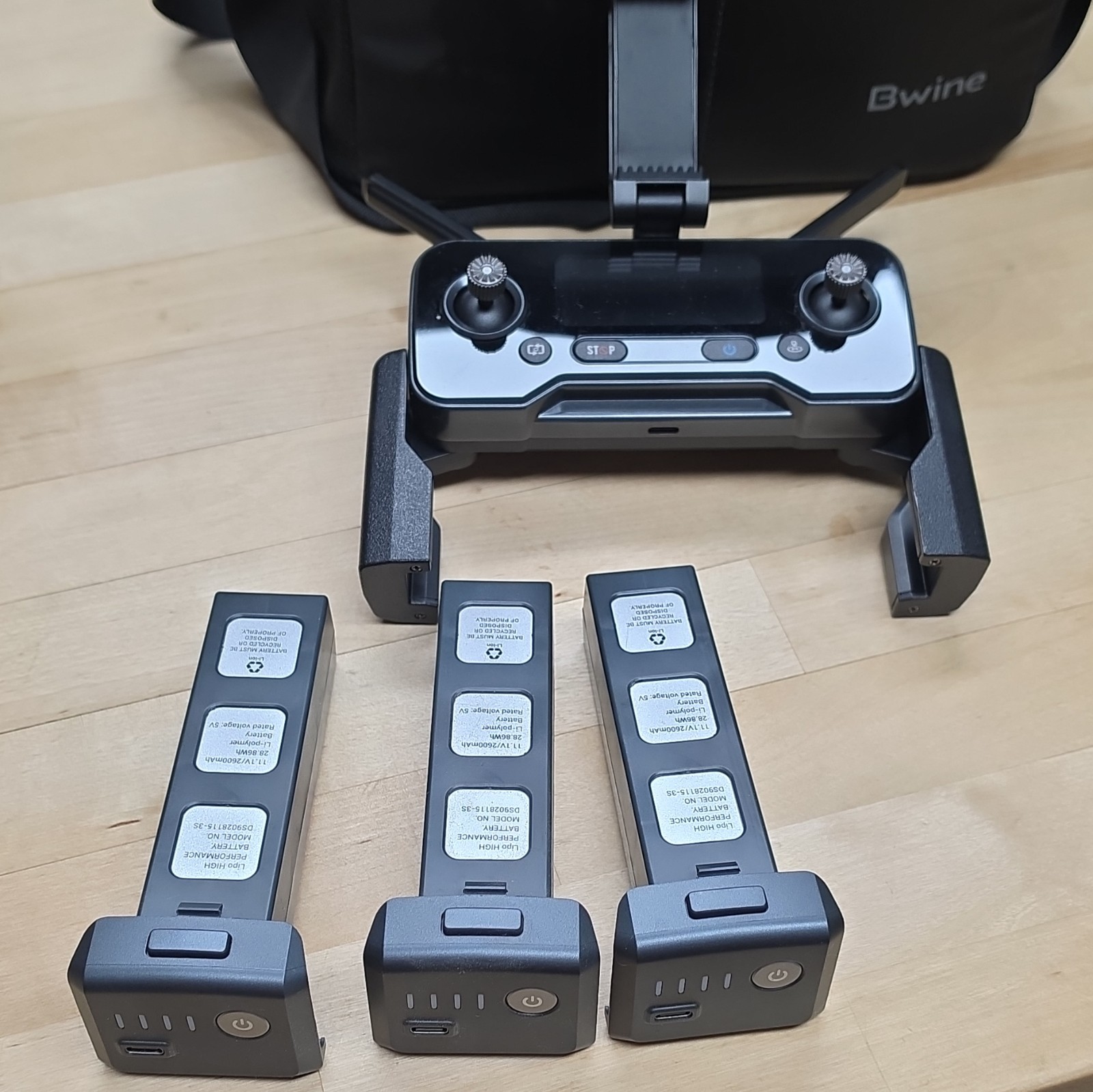 Bwine F7GB2 Foldable Camera Quadcopter Drone w/ Remote, 3 Batteries & Case