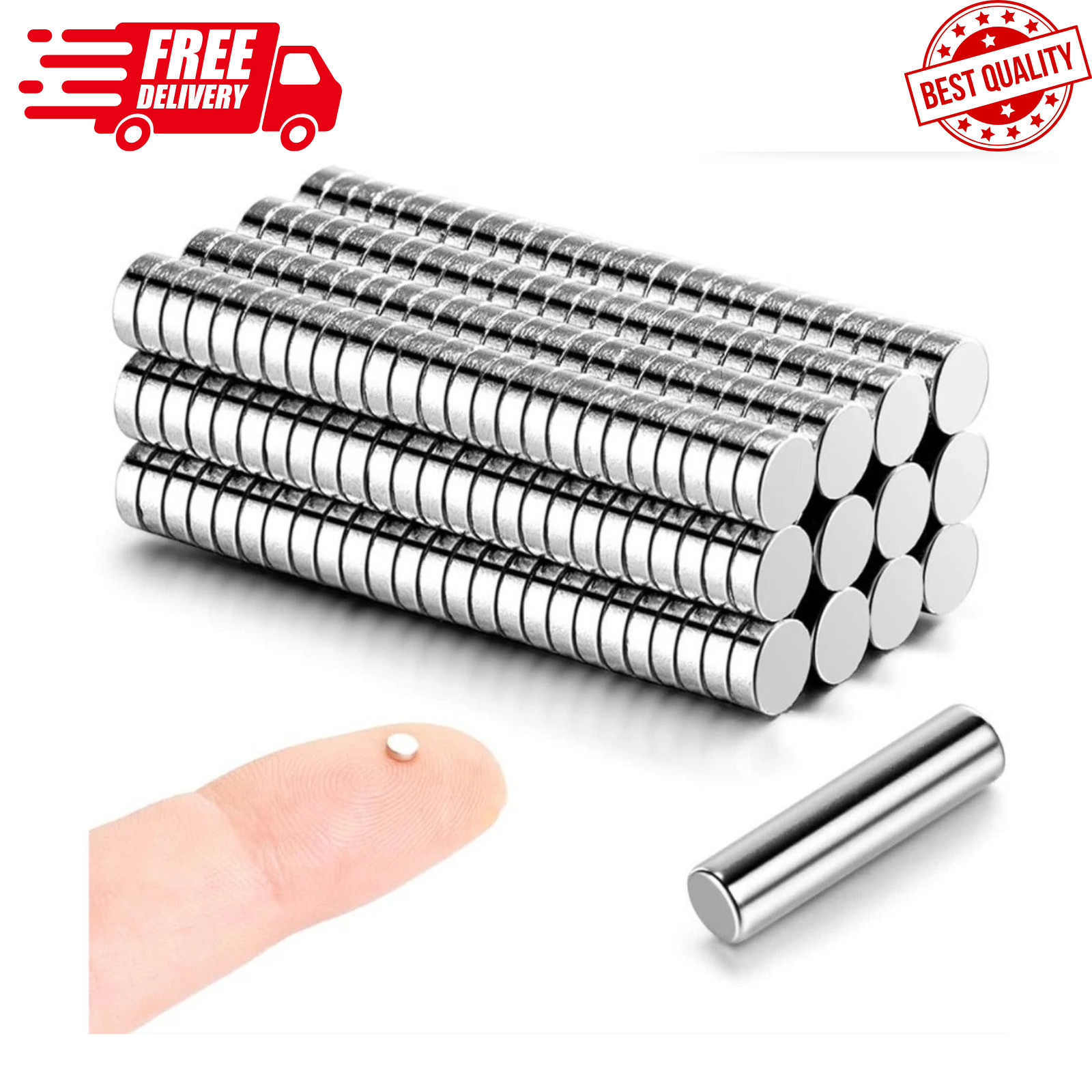 300Pcs Mini Round Magnets 3x1mm for Crafts, Miniatures & DIY Projects