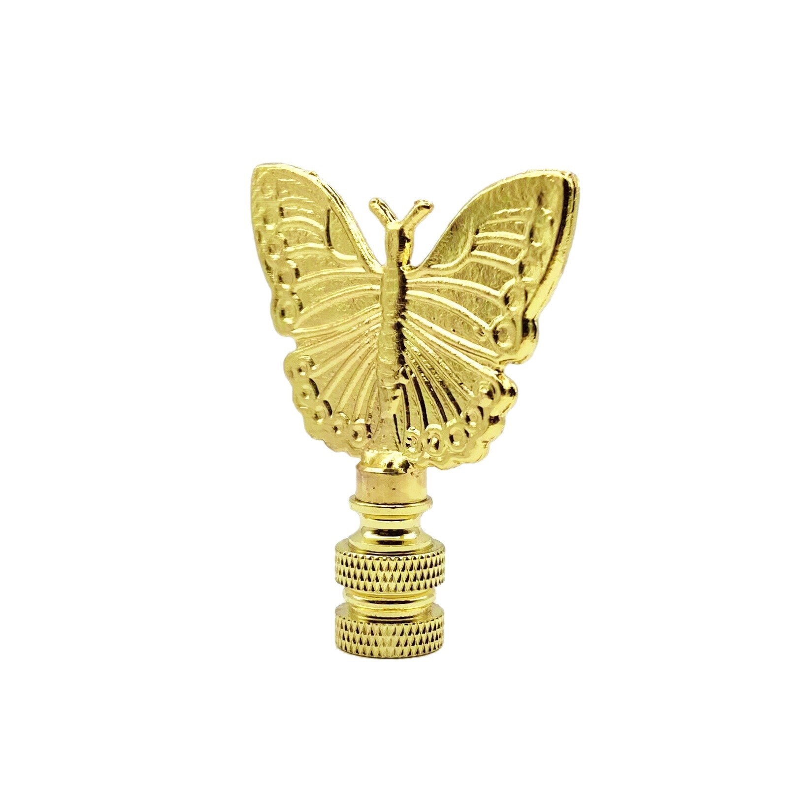 Lamp Finial-BUTTERFLY-Polished Brass Finish, Highly detailed metal casting-FS