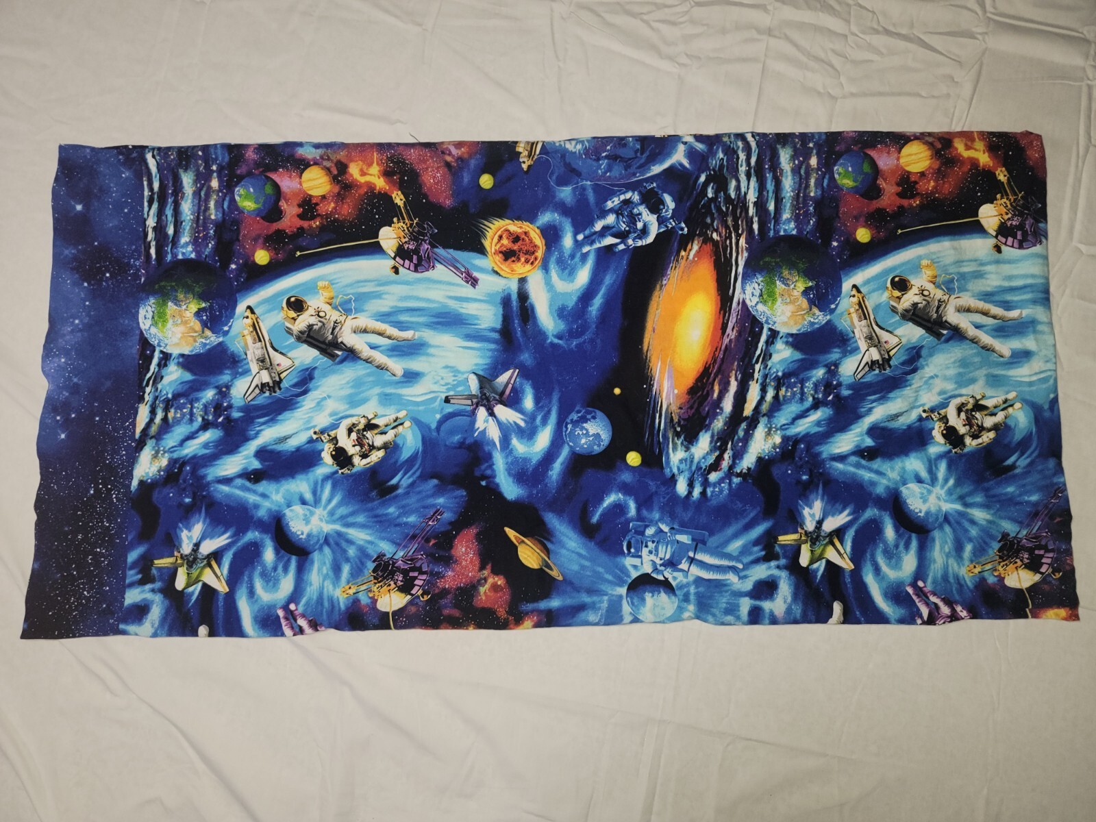 Homemade 37" x 19" Space Shuttle Earth Planets Galaxy Astronaut Pillowcase 1pc
