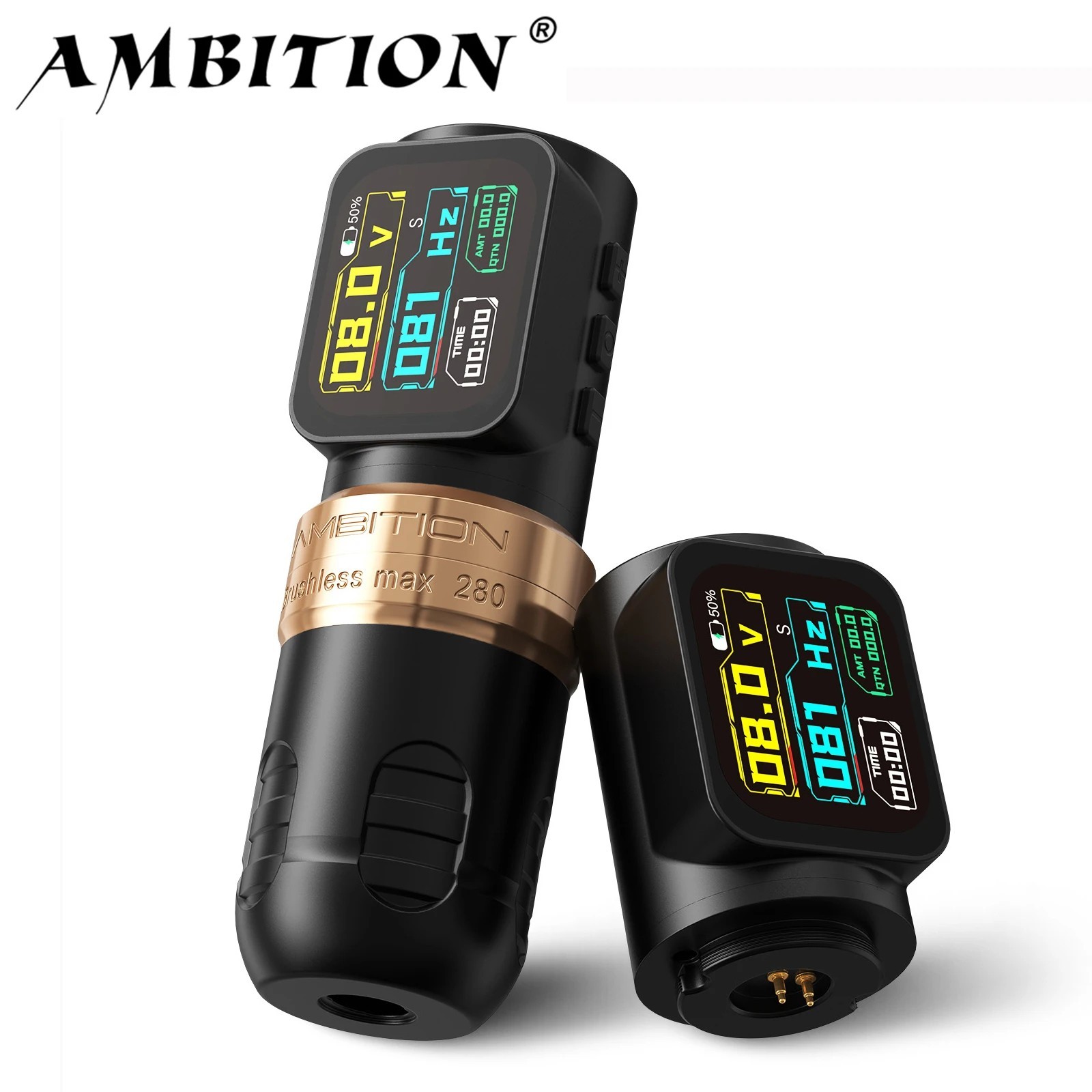 Ambition Ninja Max 280P Brushless Motor Tattoo Machine 4.5mm/3.5mm Stroke Pen