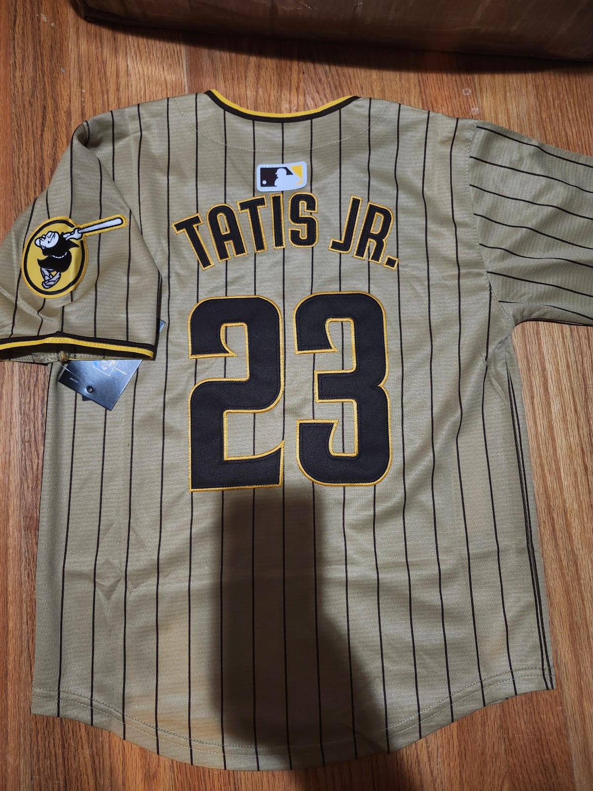 NWT adult customized jersey padres @23 Fernando Tatis Jr. size S-XXL sand *new