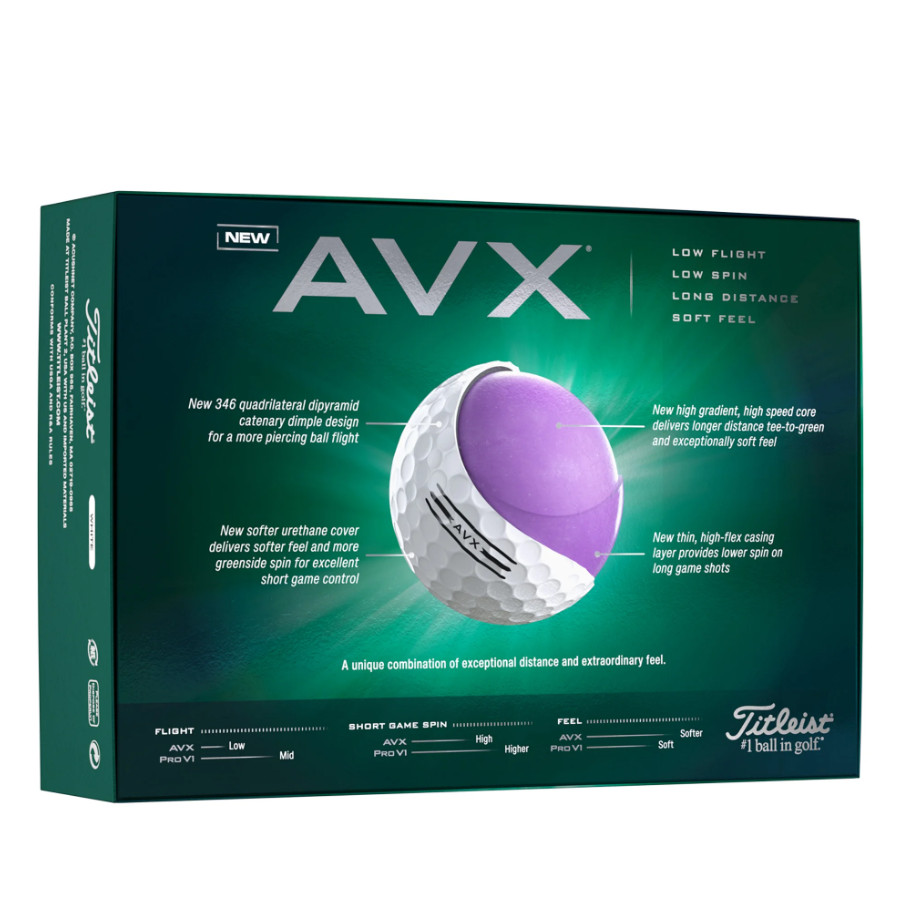 Titleist AVX Golf Balls, White