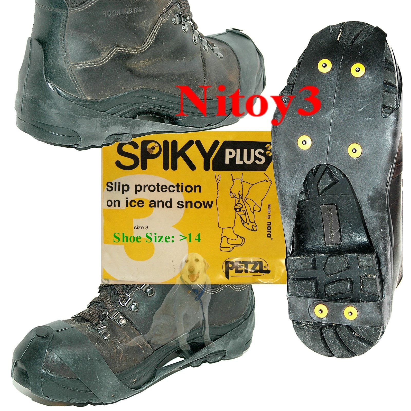 Petzl Spiky Plus Anti-Slip Snow-Ice Shoes/Boots Traction Unisex XL(shoe ): 13+