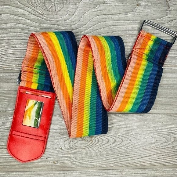 Rainbow 70's inspired pride Luggage Strap Belt For Peters OSize Elastic travel