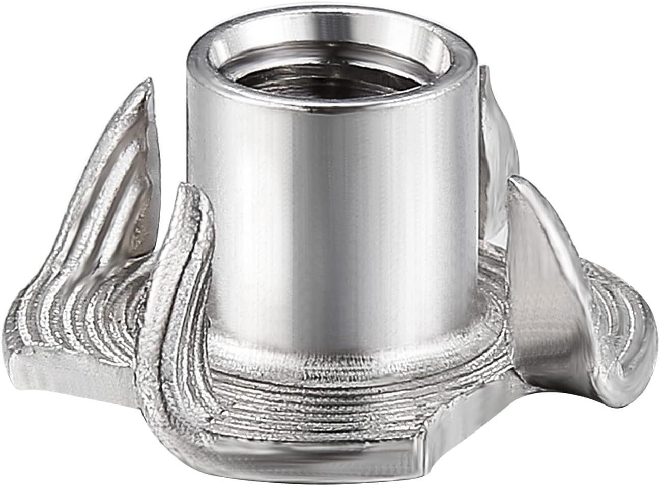 100Pcs 1/4"-20 T-Nut 304 Stainless Steel Four-Jaw - for Home, Hotel Outdoor Thre