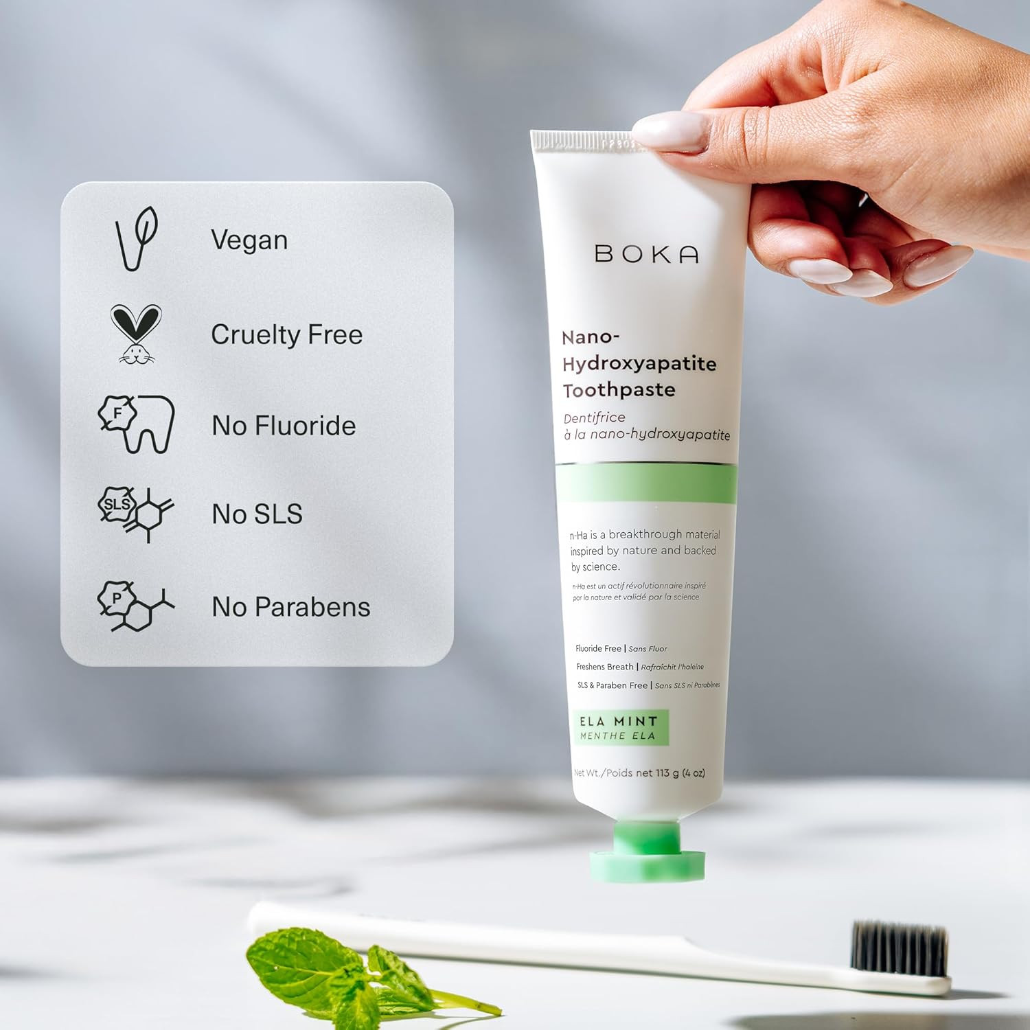 Fluoride Free Toothpaste, Nano Hydroxyapatite Toothpaste, Appropriate for Sensit