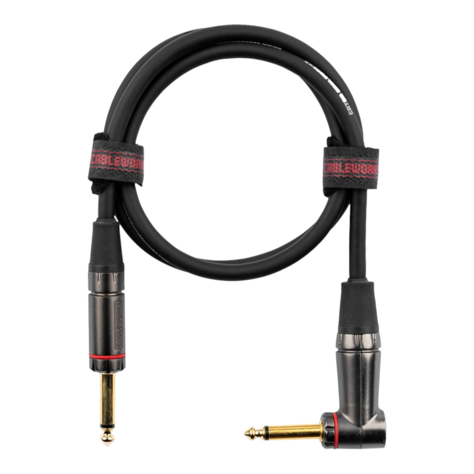 Gator Headliner Series Instrument to Transmitter Cable, 3ft Straight-Right-Angle