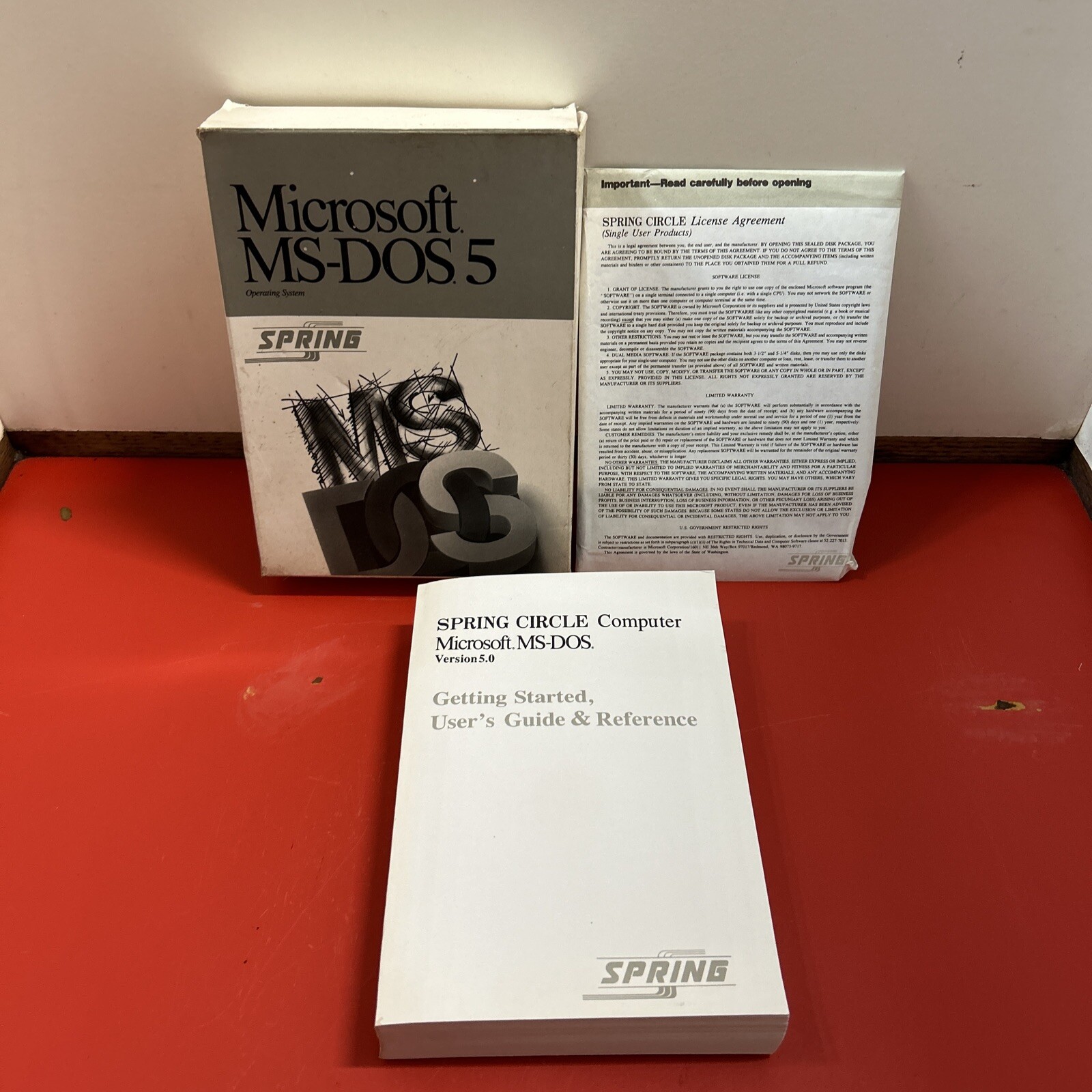 MS-DOS 5.0, 5.25" Disks, Branded for Electron SA, with Box & Manuals