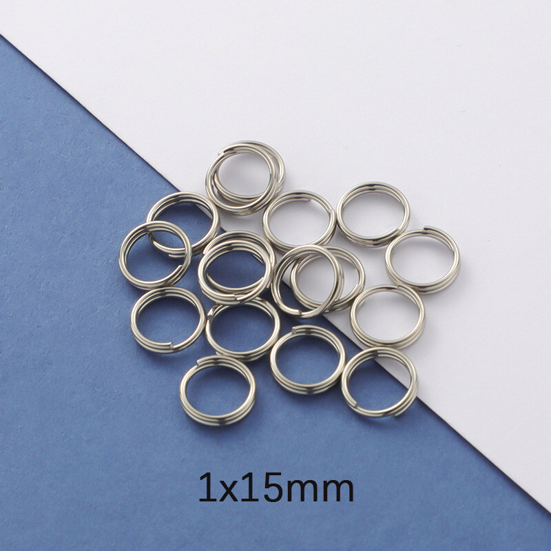 10/20x Stainless Steel Split Key Ring Round Wire Keychain Jump Ring Metal Loop