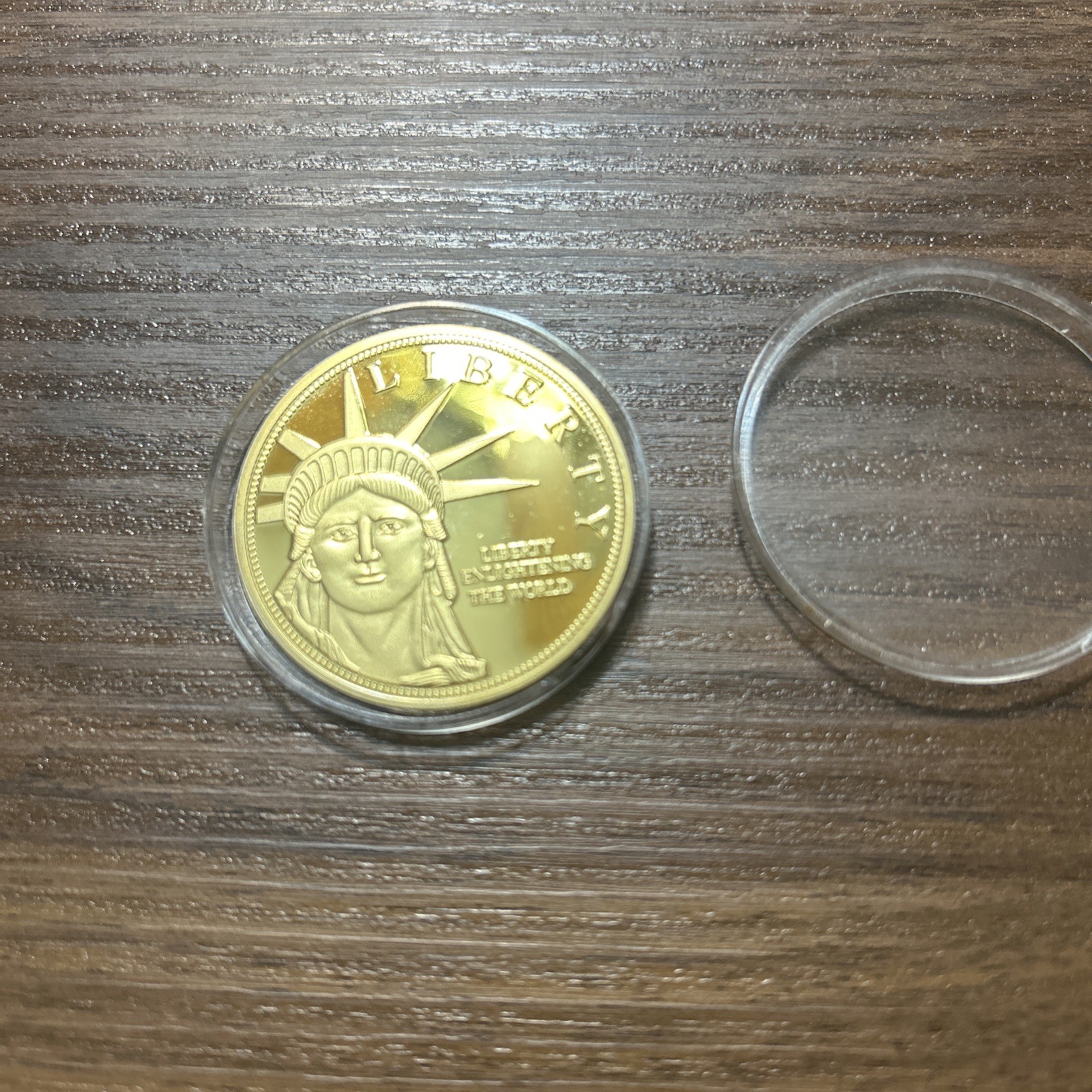 American Mint Statue of Liberty Enlightening the World 24K Gold Layered Coin