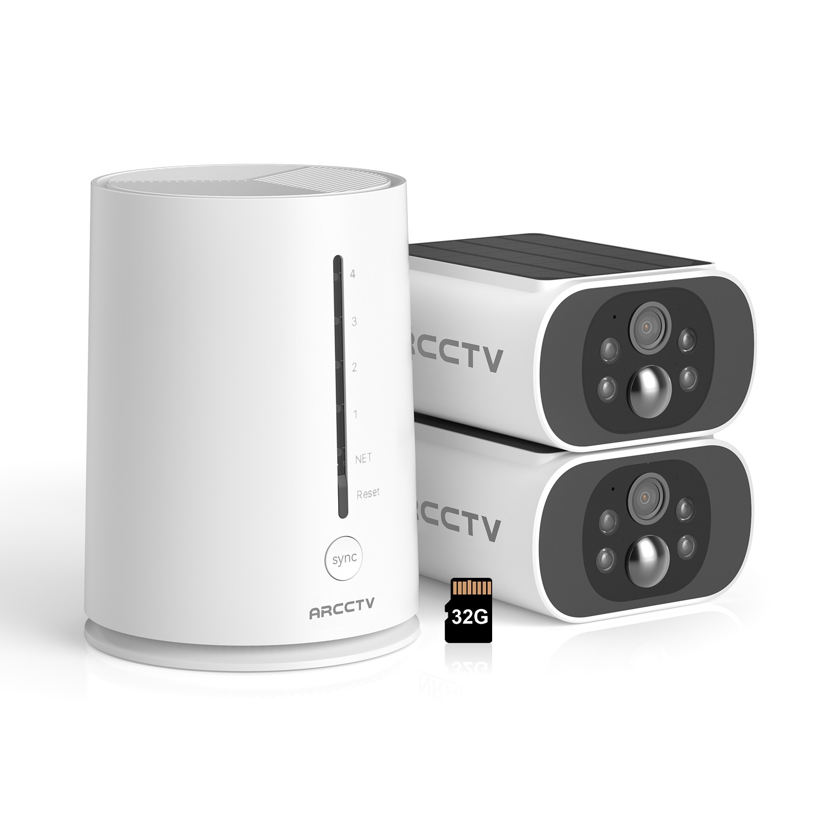 Solar Battery Powered Security Camera System Wireless Outdoor WiFi Two Way Audio