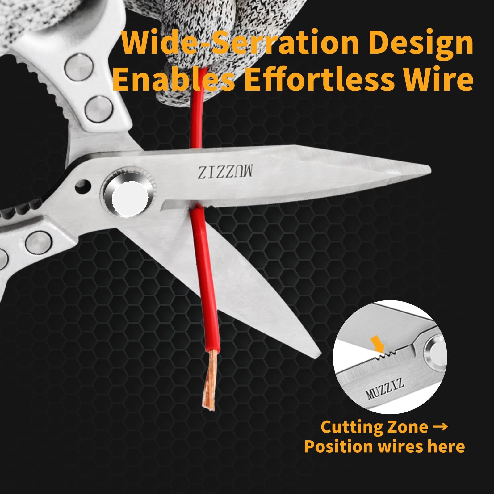 Heavy Duty Multipurpose Scissors - Cut Cardboard, Fabric, Leather, Carpet