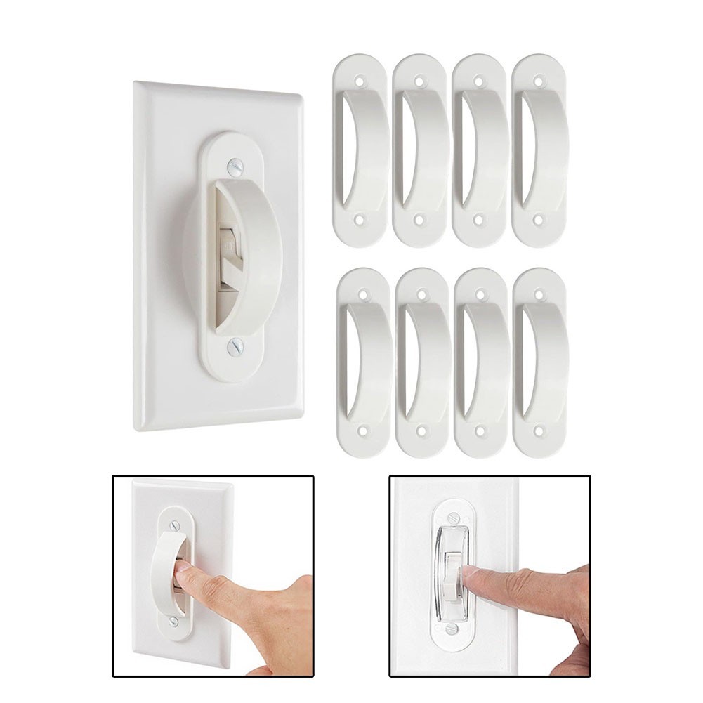 Wall Switch Safety Cover 8pcs ABS Plastic 8.1cm x 2.5cm x 2.2cm Easy Install