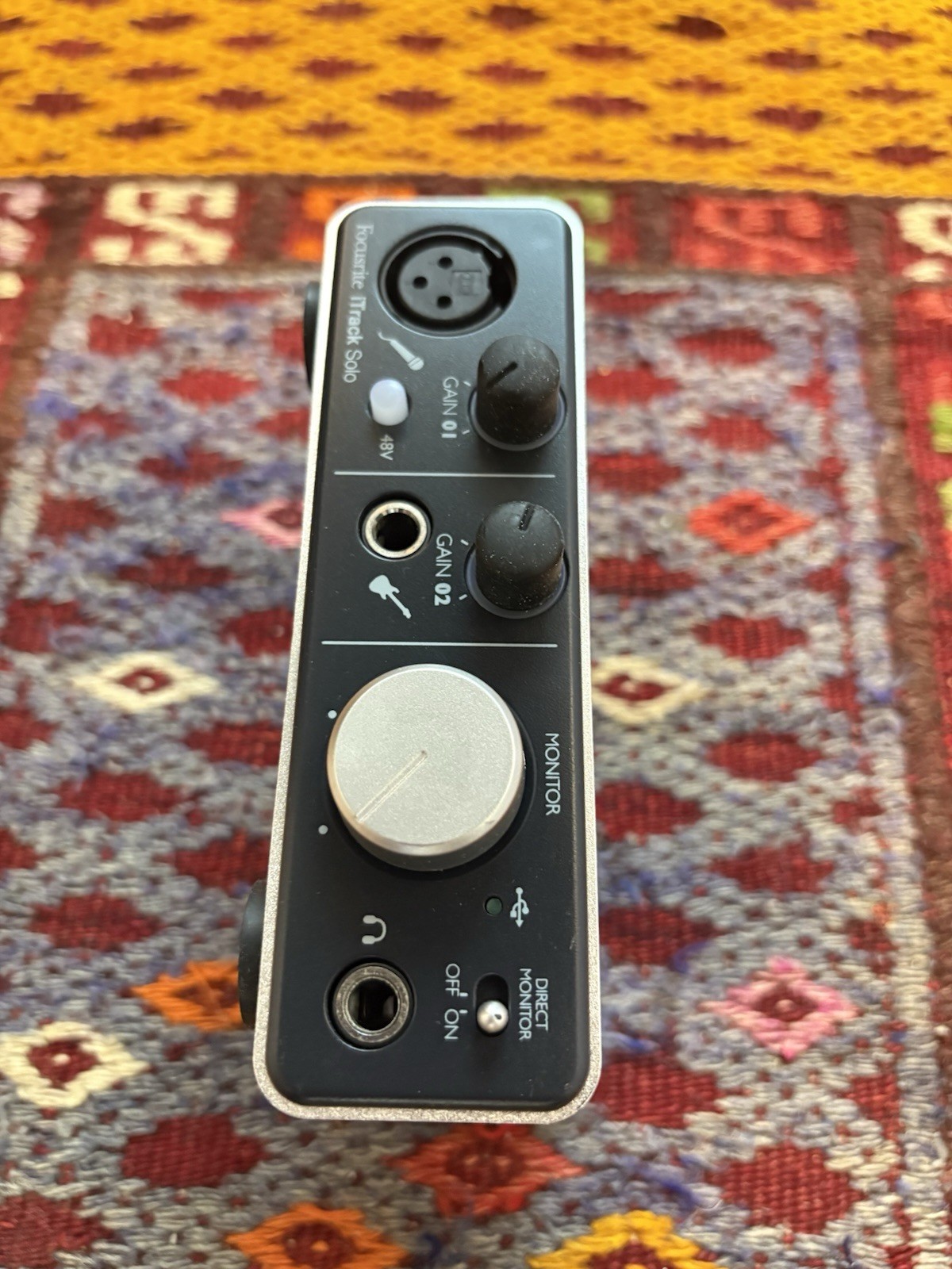 Used Focusrite iTrack Solo Audio Recording Interface No Device Link Cable