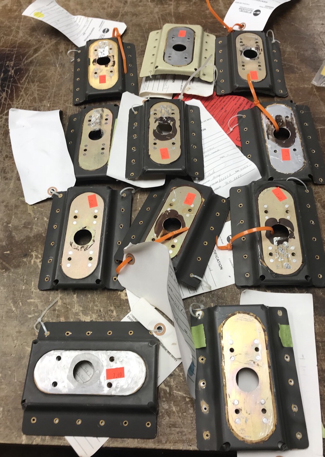 Us Army Antenna Mount Plate Lot Of 11