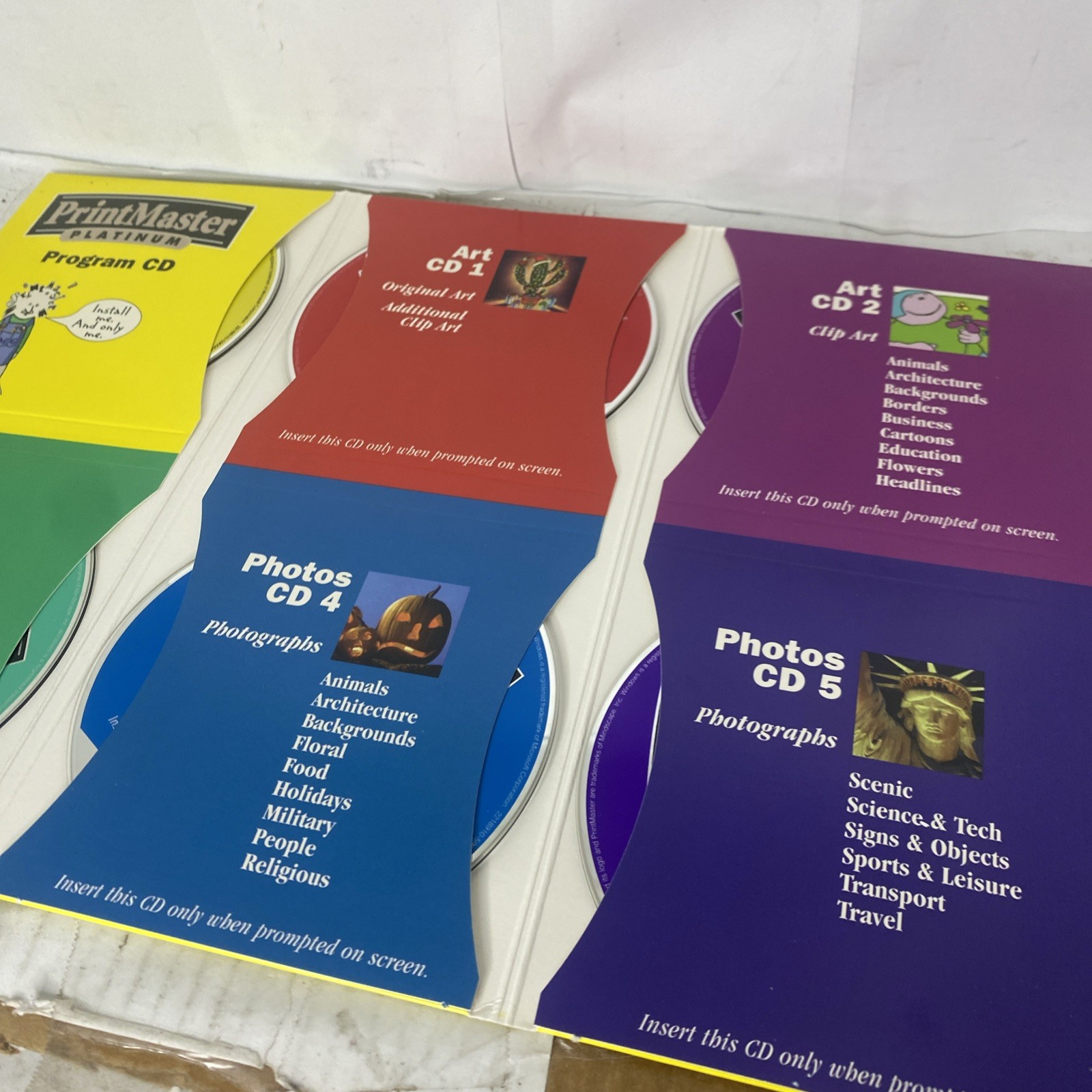 PrintMaster Platinum Program 6-CD Set Templates, Graphics & Tools Mindscape