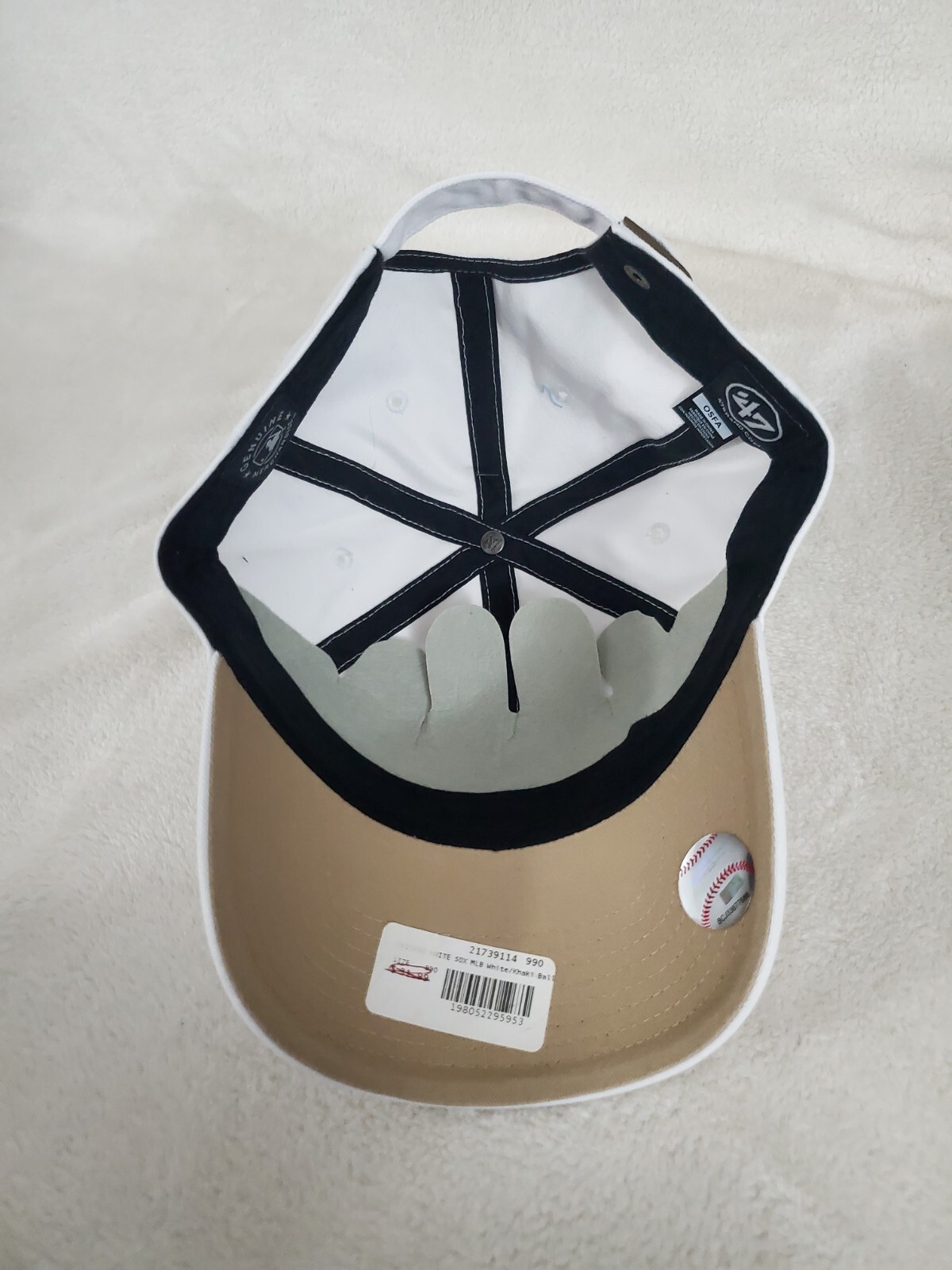 MLB CHICAGO WHITE SOX '47 CLEAN UP STRAPBACK MENS HAT WHITE KHAKI BALL NEW