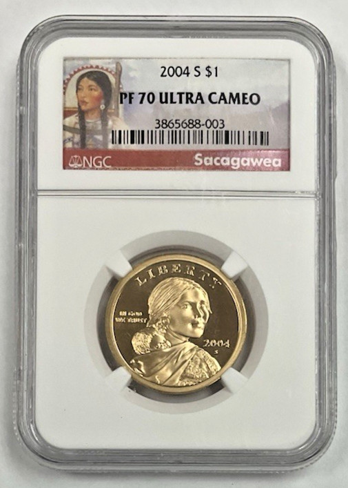 2004-S DOLLAR SACAGAWEA PF 70 ULTRA CAMEO NGC