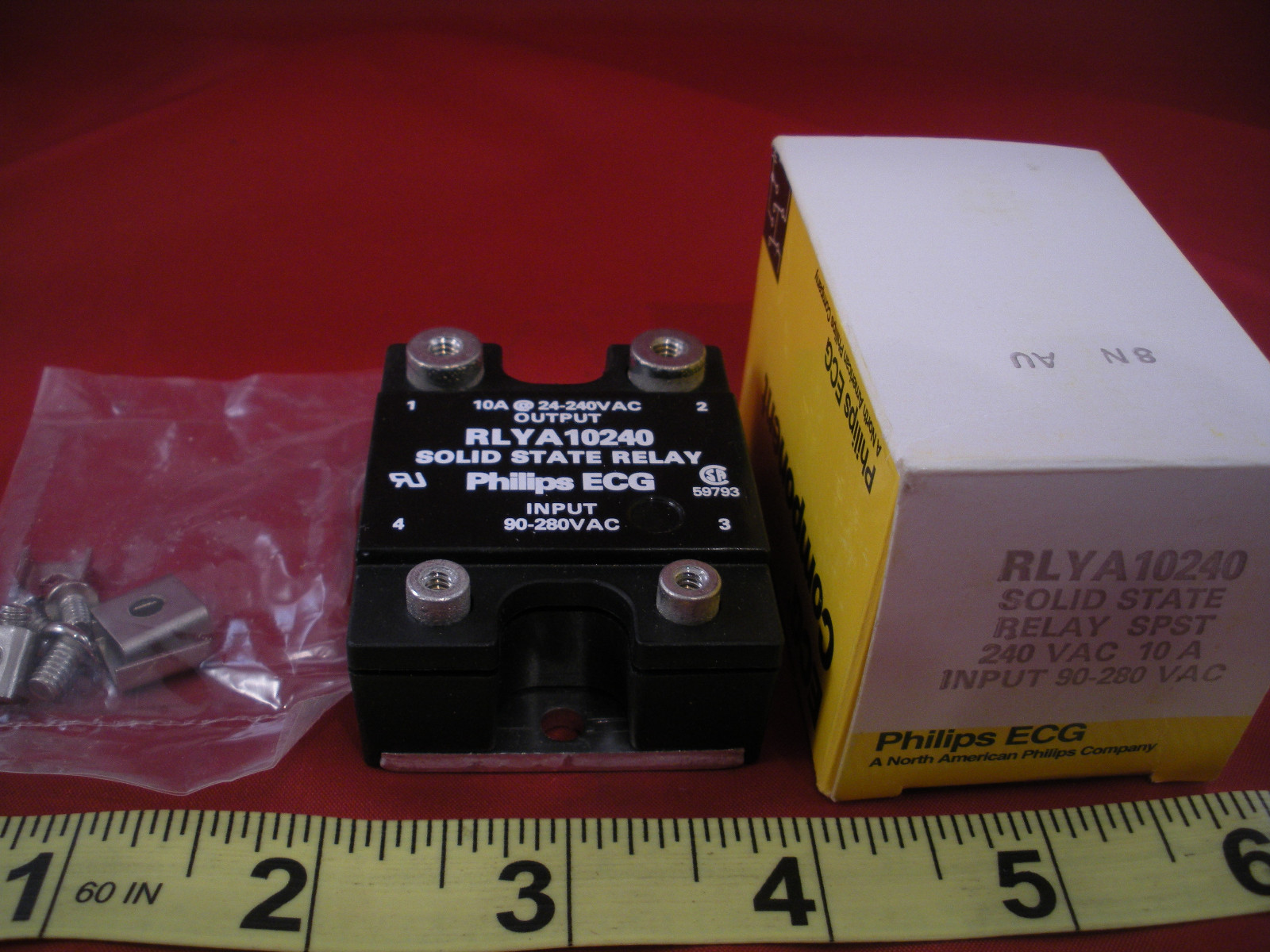 Philips ECG RLYA10240 Solid State Relay SPST 24v 240vac 10a In 90-280 RLY A10240