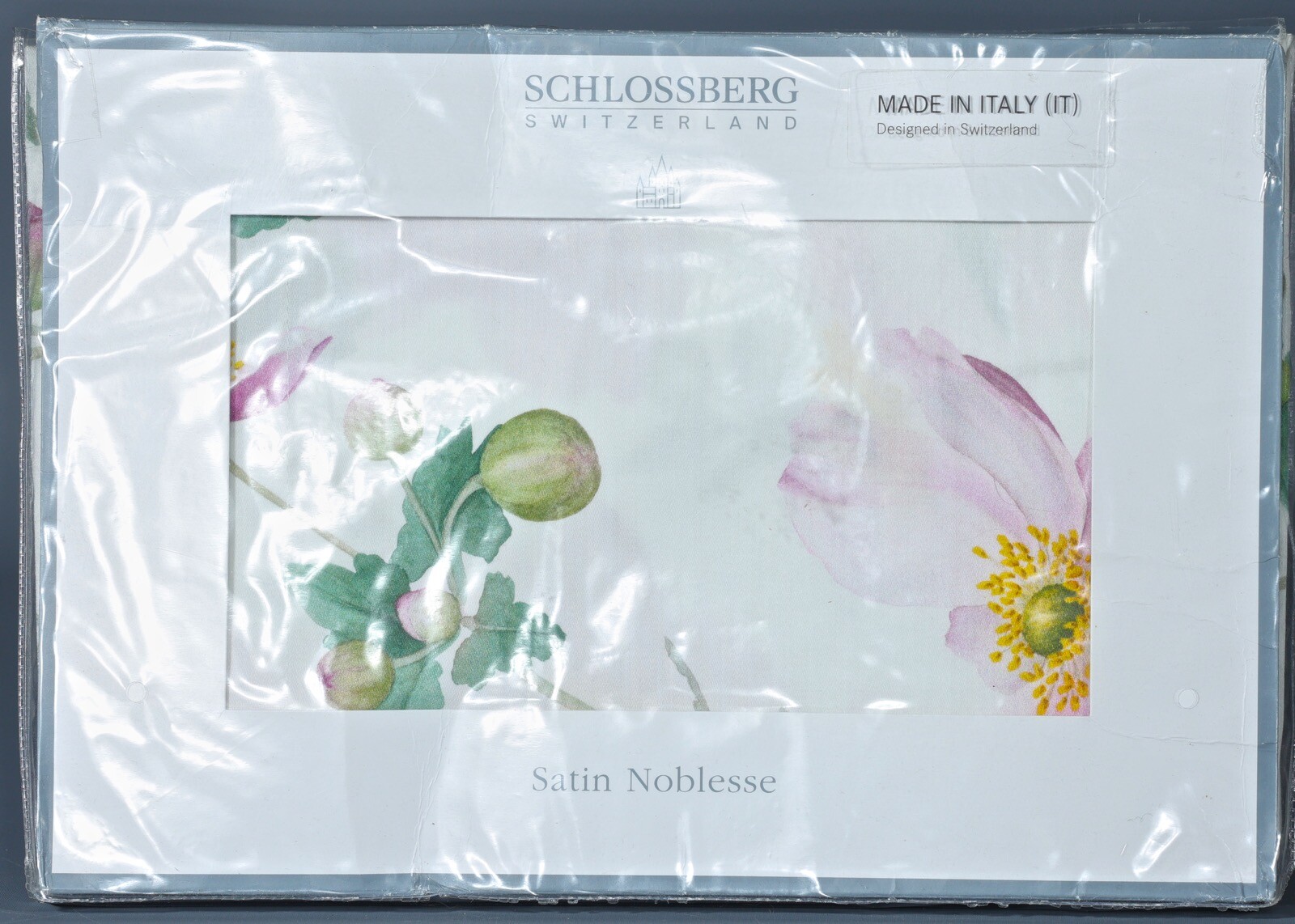 SCHLOSSEBERG SWITZERLAND Satin Noblesse CLARA BLANC Flanged Euro Sham