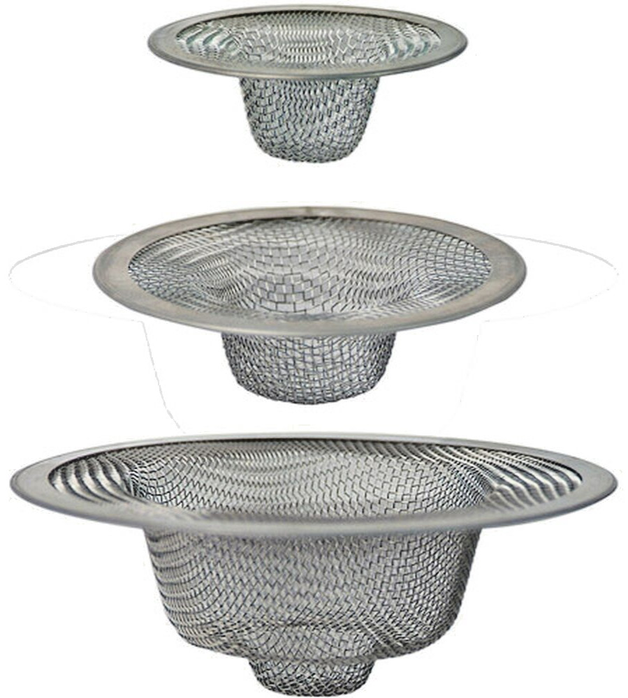 WIRE Mesh Sink STRAINER Set Stainless Steel kitchen bathroom tub PEERLESS PRL030