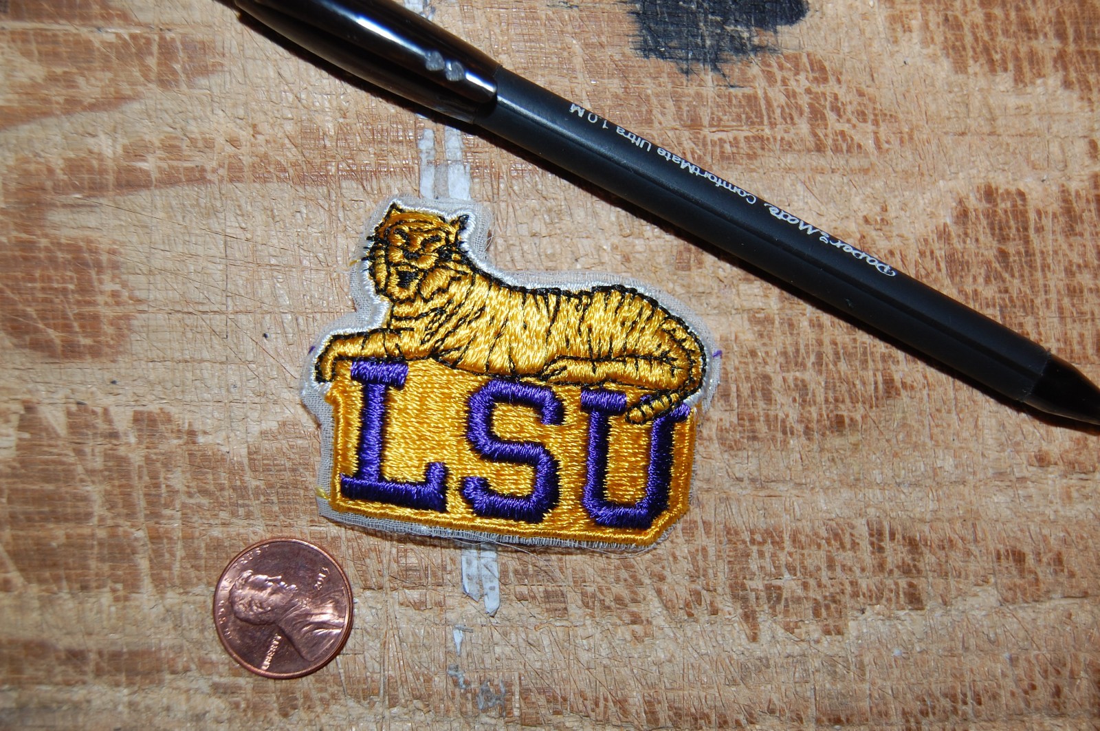 LSU Tigers Louisiana State 2 1/4" Tiger on Script Patch College