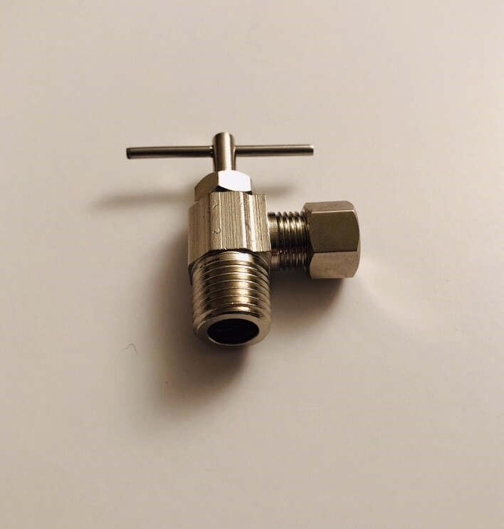 LASCO 1/4-Inch Compression by 1/4-Inch Male Pipe Thread (MPT) Angle Needle Valve