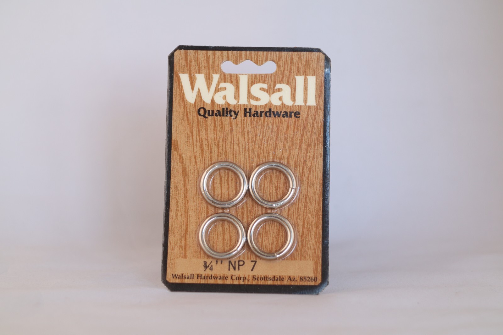 Walsall Horse Saddle Tack Hardware 3/4" Nickel Plated Ring PKG of 4 NOS