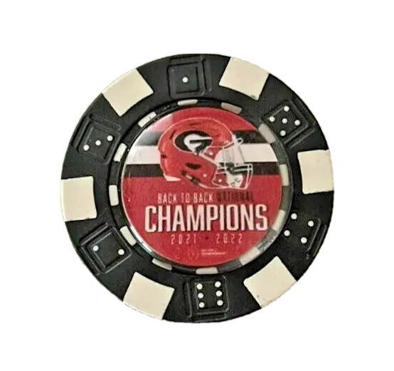 New National Champs Back To Back UGA Georgia Bulldogs poker Card Guard ball Mark