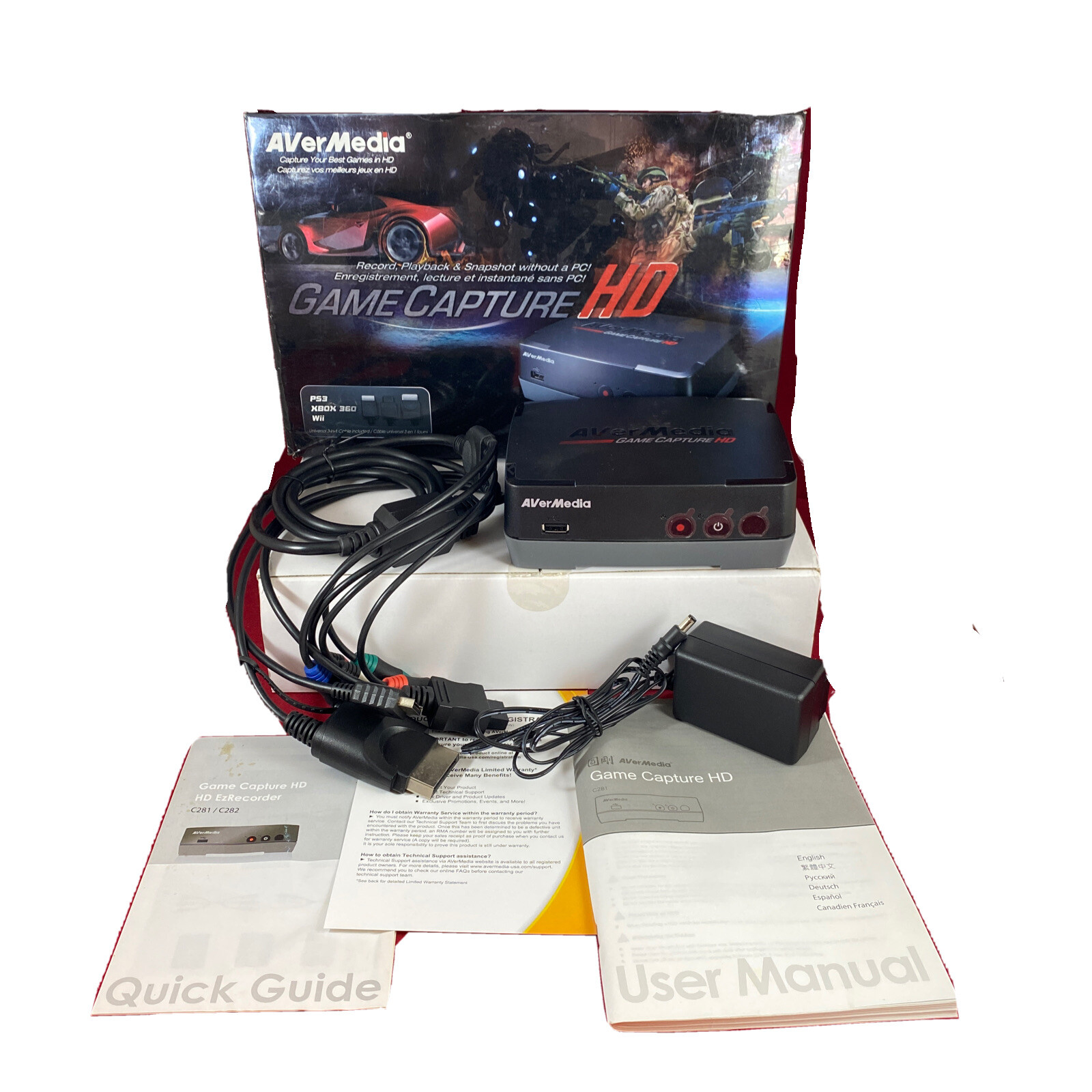 Avermedia Game Capture HD - For PS3, XBOX360 and Wii 1080i Model C281 Read