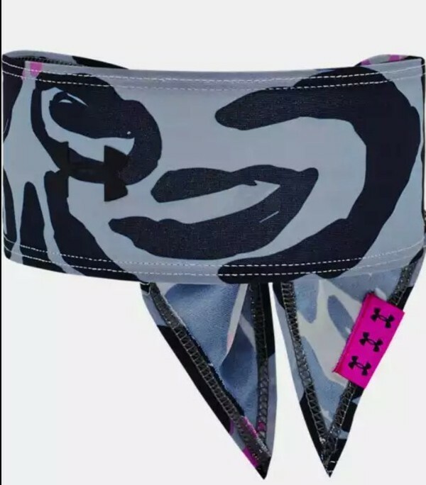 Under Armour Unisex UA Printed Tie Headband Tennis/Sports 3"