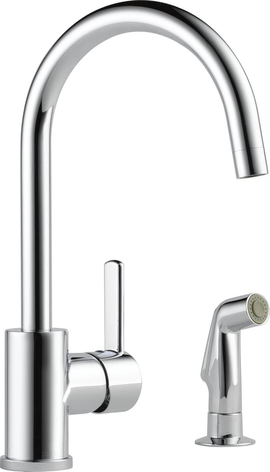 Precept Single-Handle Kitchen Sink Faucet with Side Sprayer, Chrome P199152LF