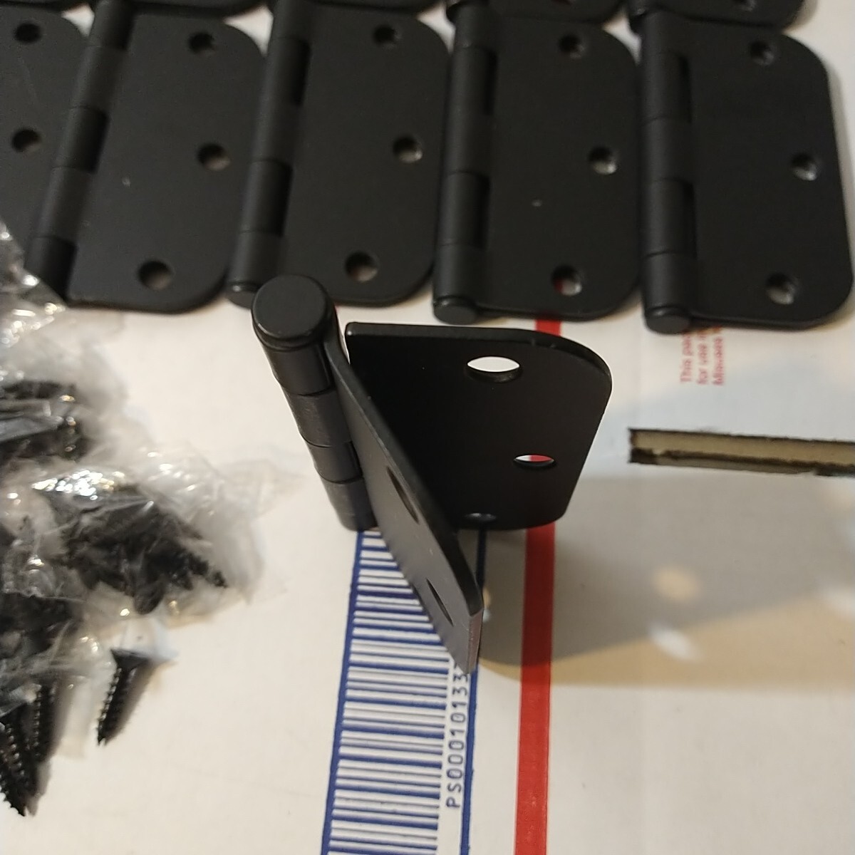 23 pcs Sturdy Rounded 5/8 Radius Interior Door Hinges, 3.5" X 3.5", Matte Black