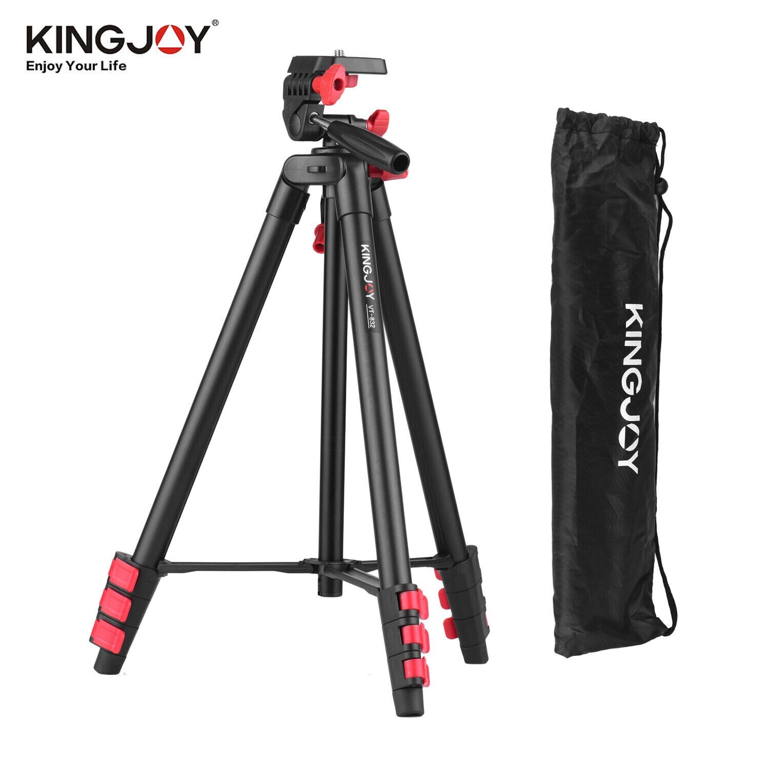 KINGJOY VT-832 Portable Photography Tripod Stand  Alloy 2kg Load F0K3 NEW S33