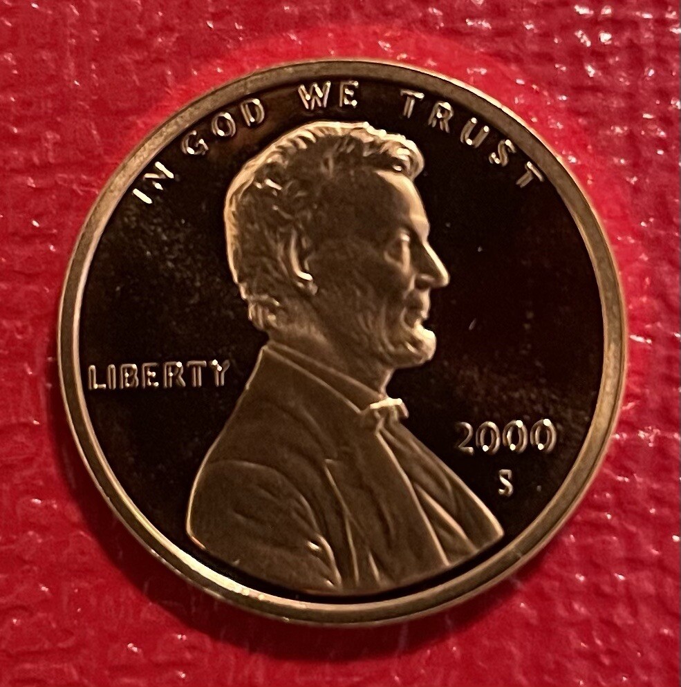 2000 ~ S Lincoln Memorial Cent Gem Cameo Proof Penny From US Proof Mint Set