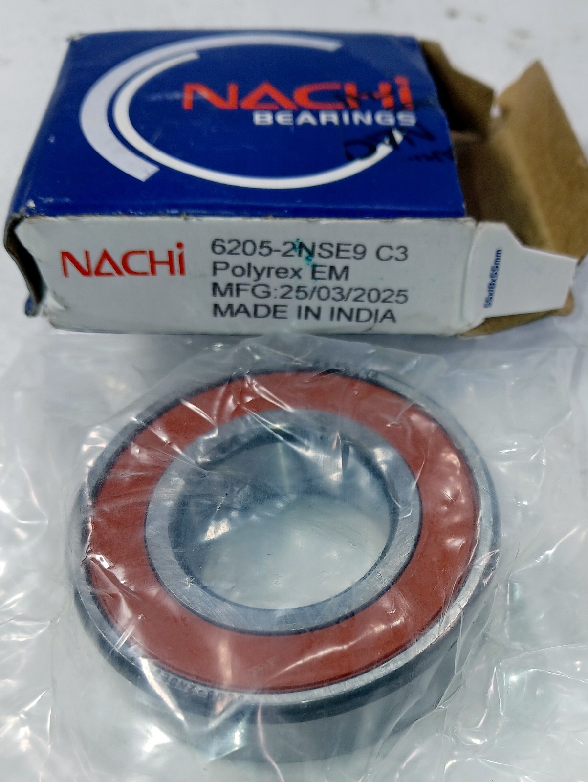 1 NEW NACHI 6205-2NSE9 C3 25X52X15 DEEP GROOVE BALL BEARING NIB/NNB *MAKE OFFER*