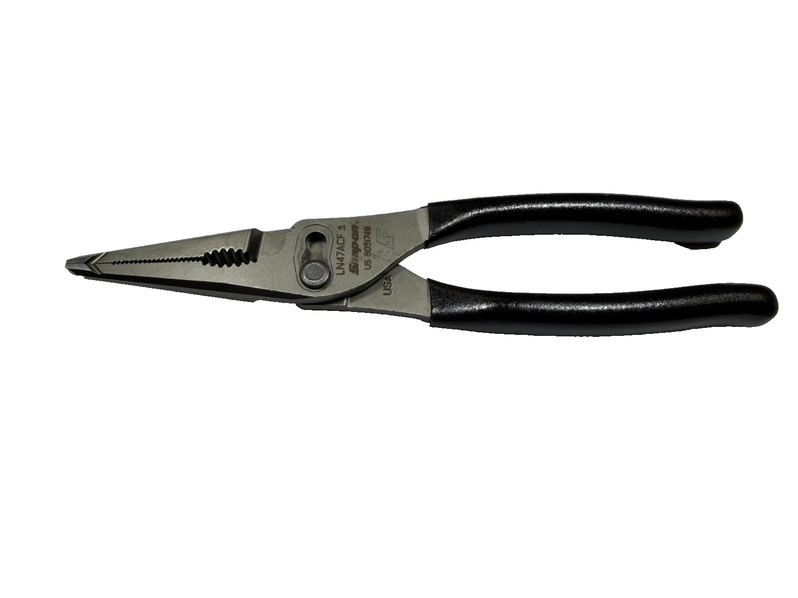 Snap On Tools BLACK 9" Soft Grip Long Nose Slip Joint Pliers LN47ACF NEW USA