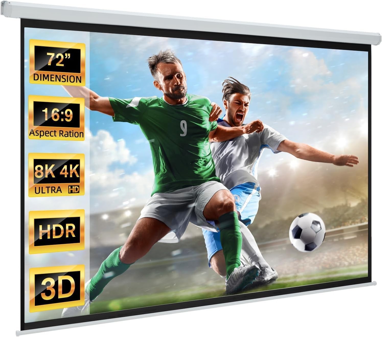 Matte Finish Motorized 4K Projection Screen~-