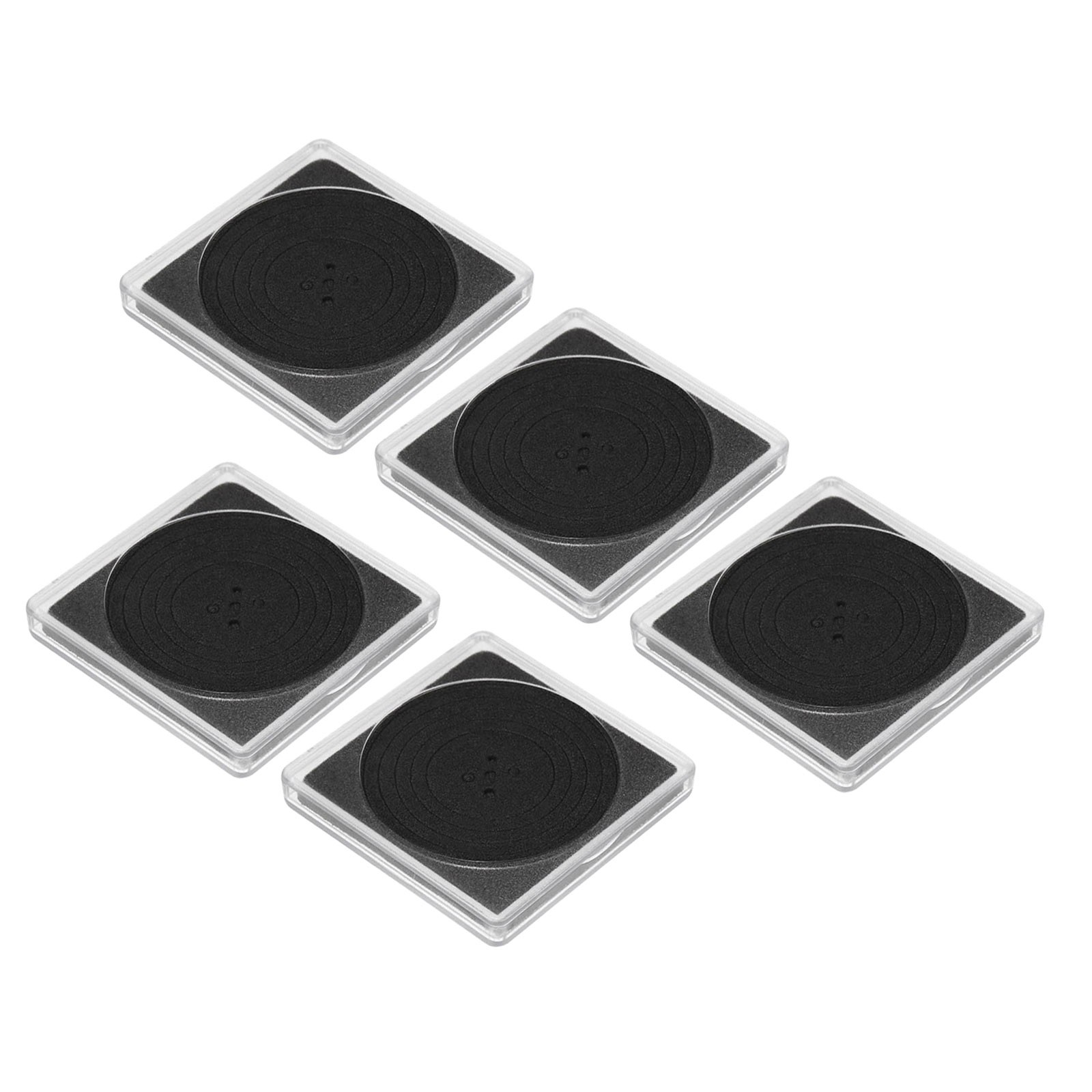 5Pcs Square Coin Holder Case, Coin Collection Case Storage (Clear, 20-40mm)