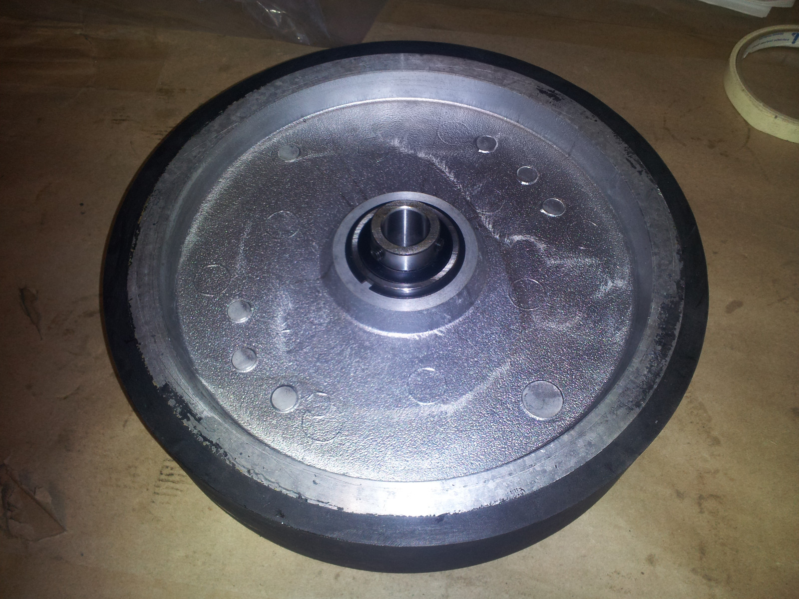10" Belt sander contact  wheel Knife making with bearings for 2" belt 1/2" shaft