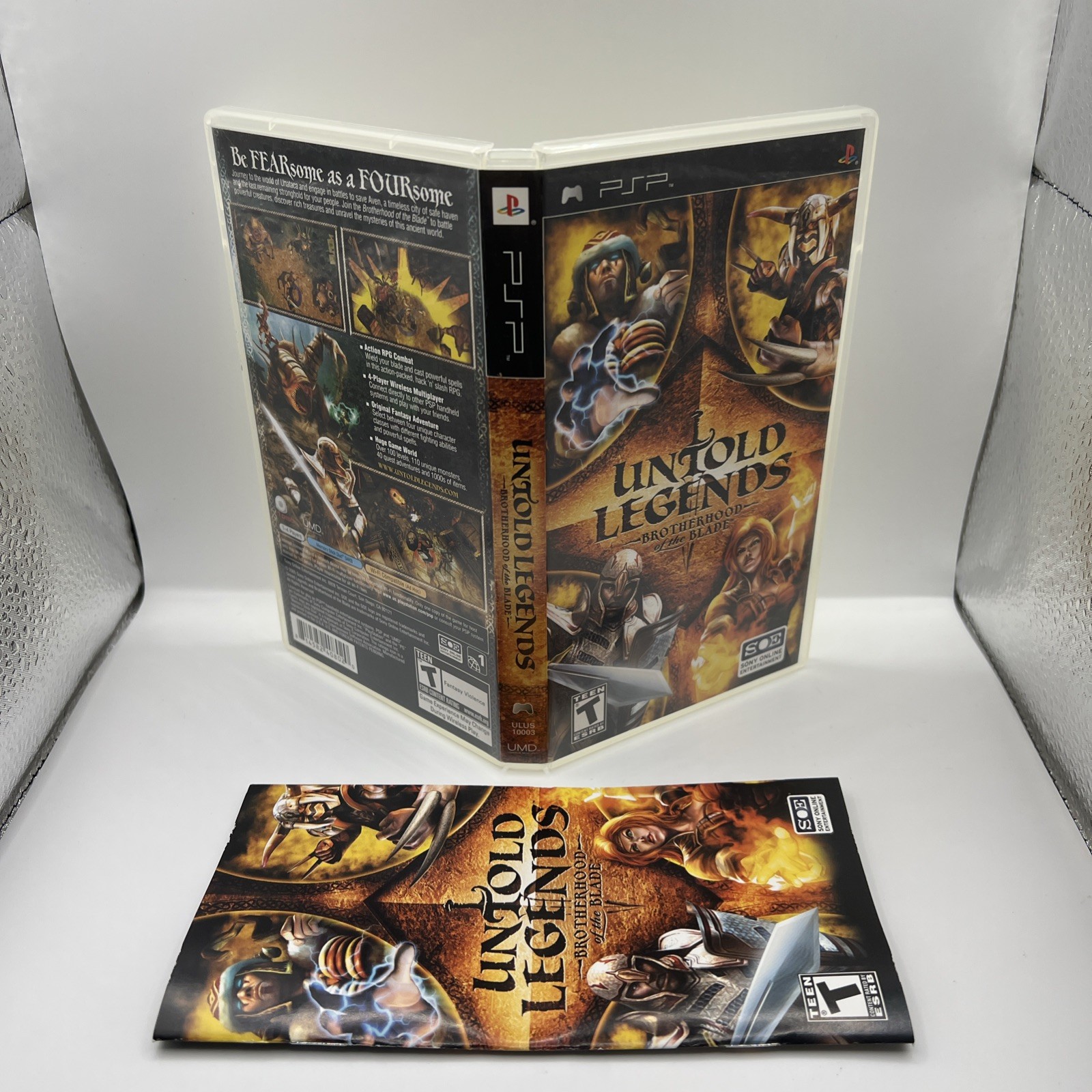 Untold Legends: Brotherhood of the Blade (Sony PSP, 2005) Case And Manual Only