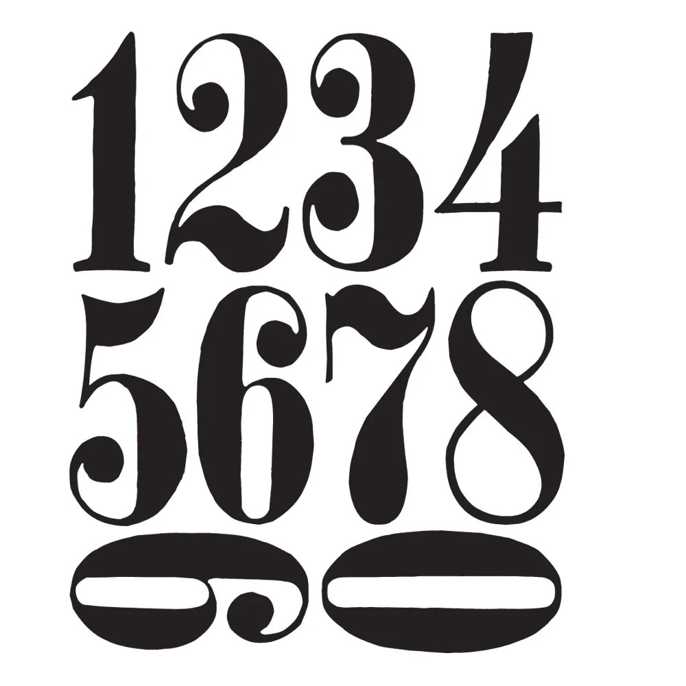 Tim Holtz Stampers Anonymous "NUMERIC" Rubber Stamp Set CMS161