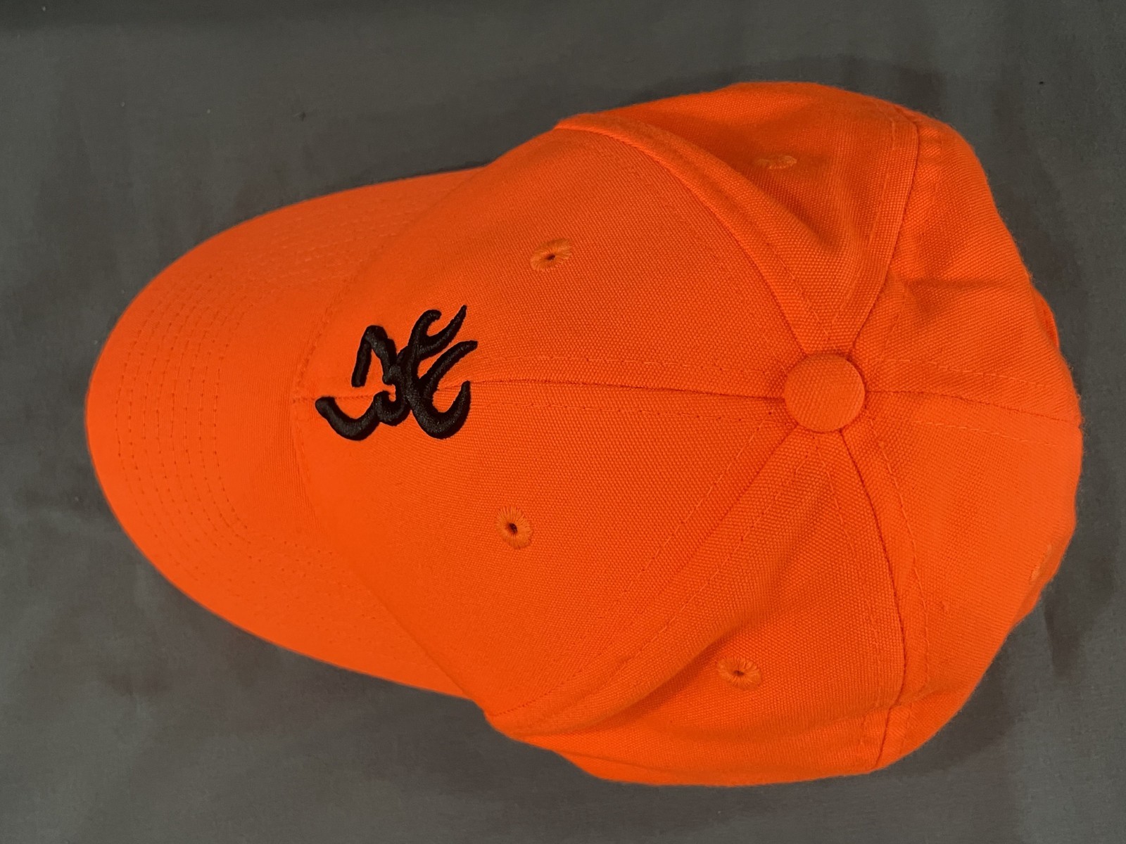 New W/O Tags Browning Safety Blaze Orange with 3D Logo Hat Cap Hook & Loop Close