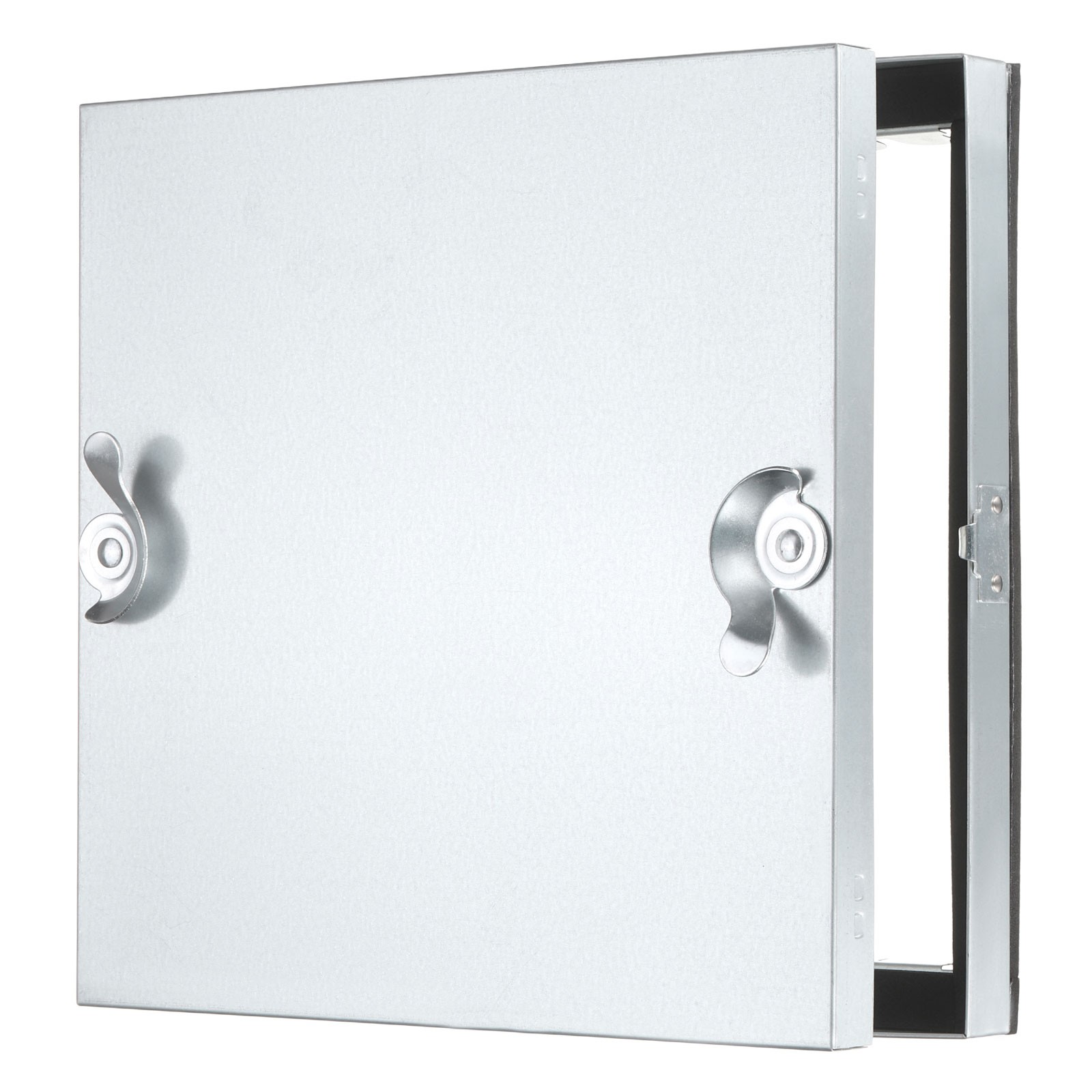 12x12" Galvanized Steel Access Panel with 2 Clasp Lock for Plumbing, Silver Tone