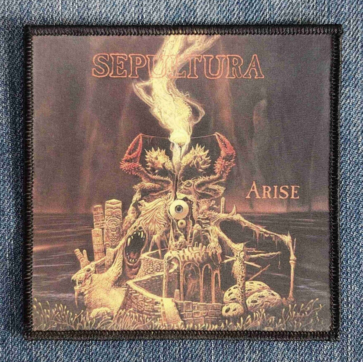 Sepultura Arise Patch Album Sublimated Sew On Band Square Logo Heavy Death Metal